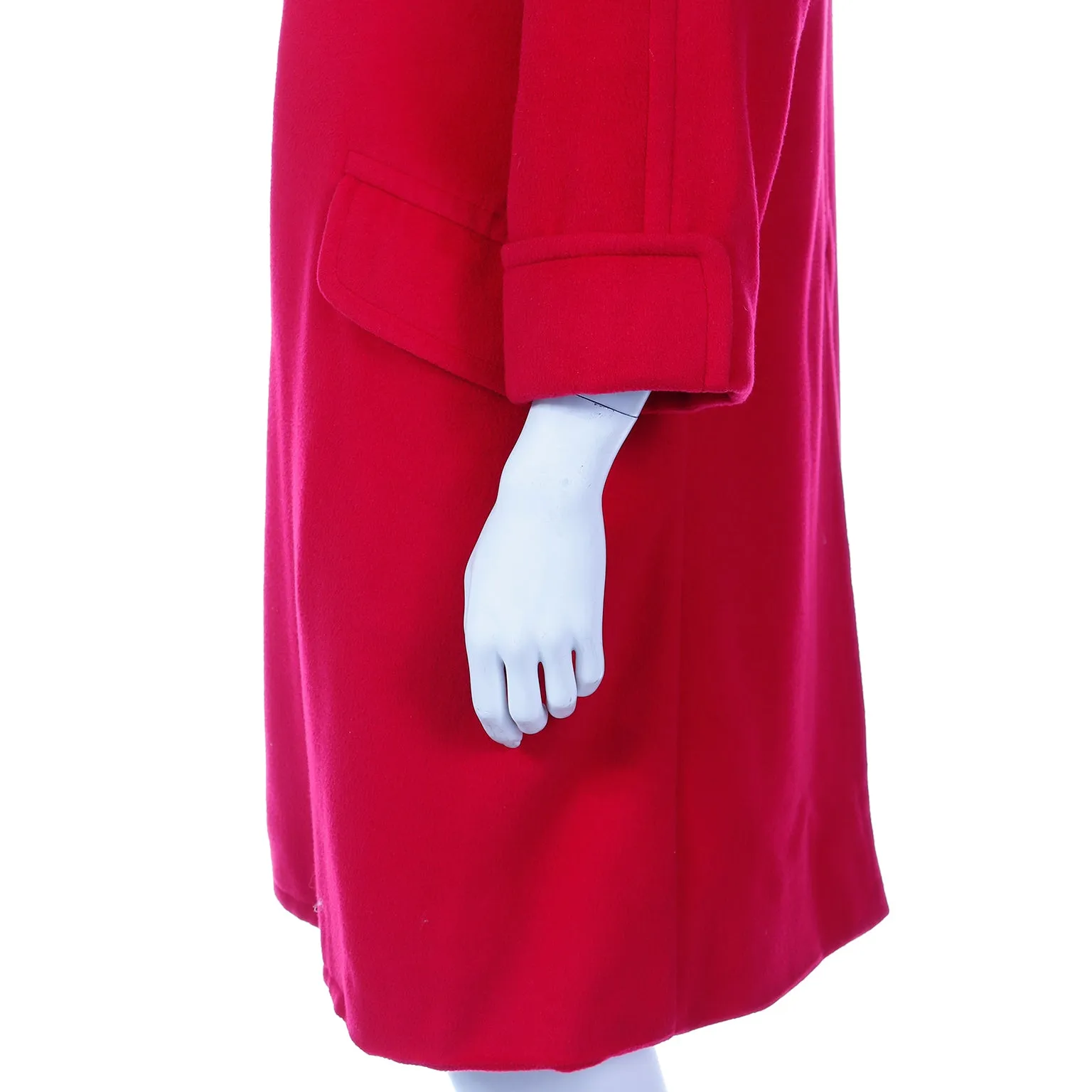 1980s Vintage Red Cashmere Long Coat