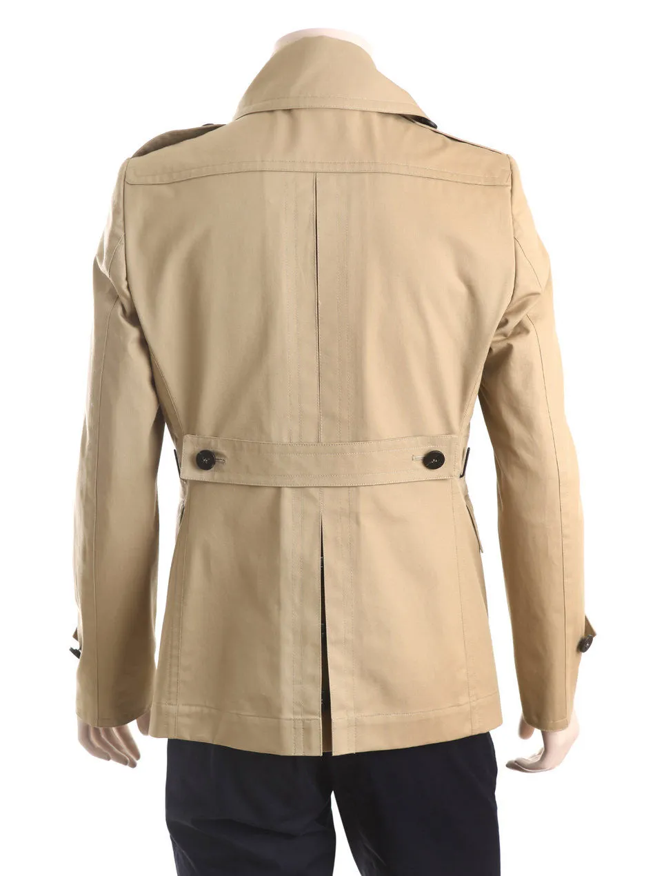 2011 Cotton Twill Military Peacoat with Metal Details