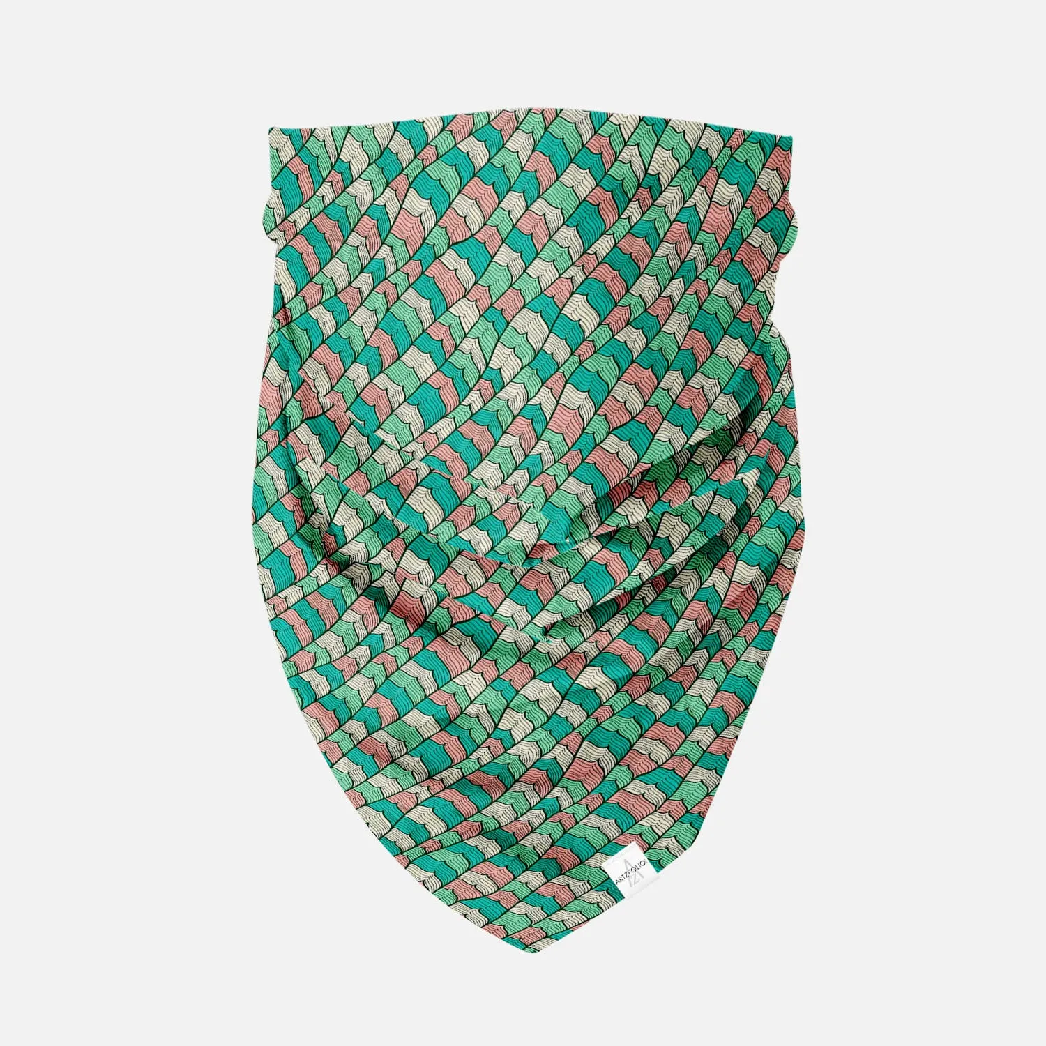 Abstract Waves Printed Bandana | Headband Headwear Wristband Balaclava | Unisex | Soft Poly Fabric