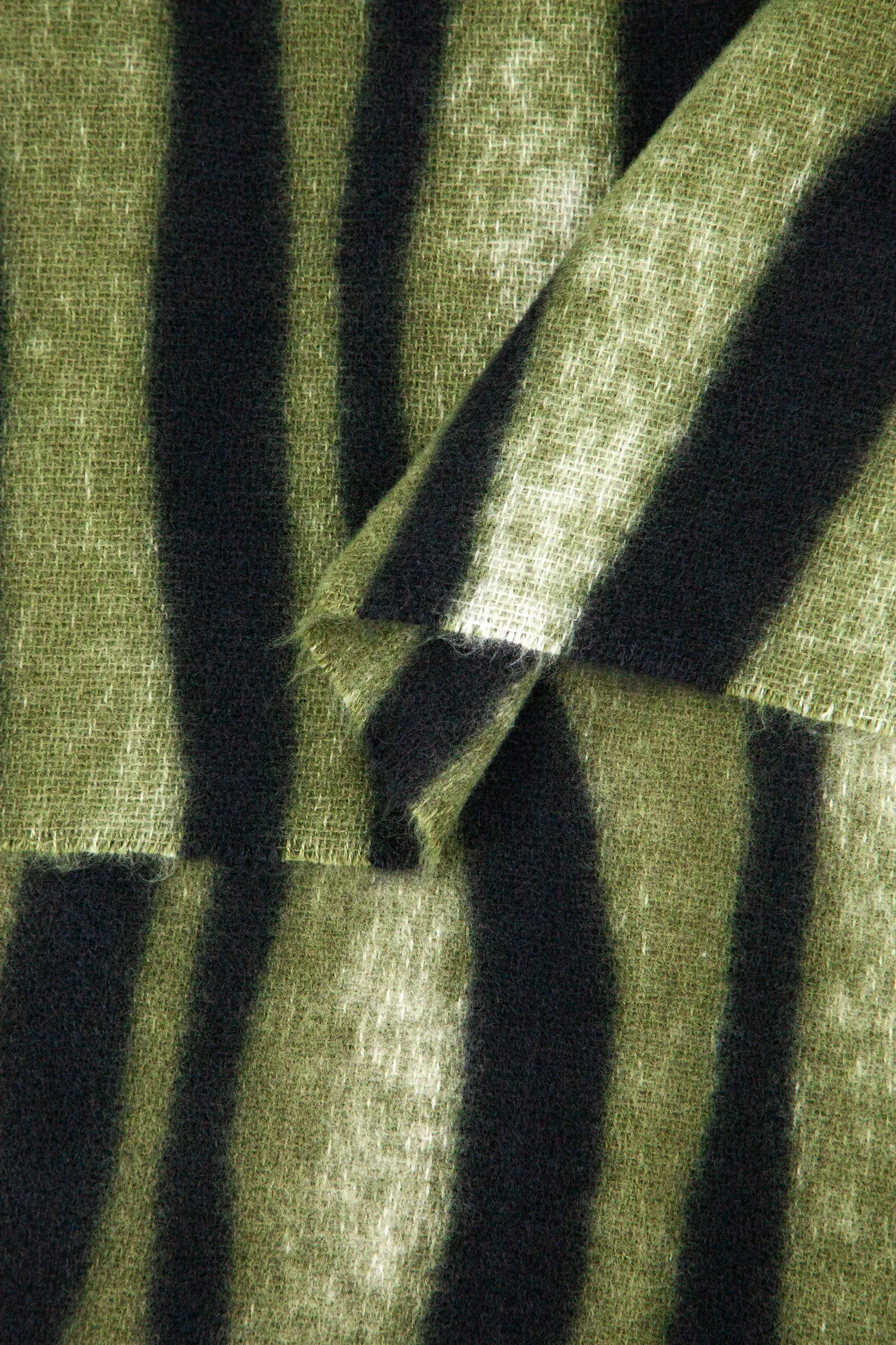 Ainslie Lightweight Scarf - Green, Zebra