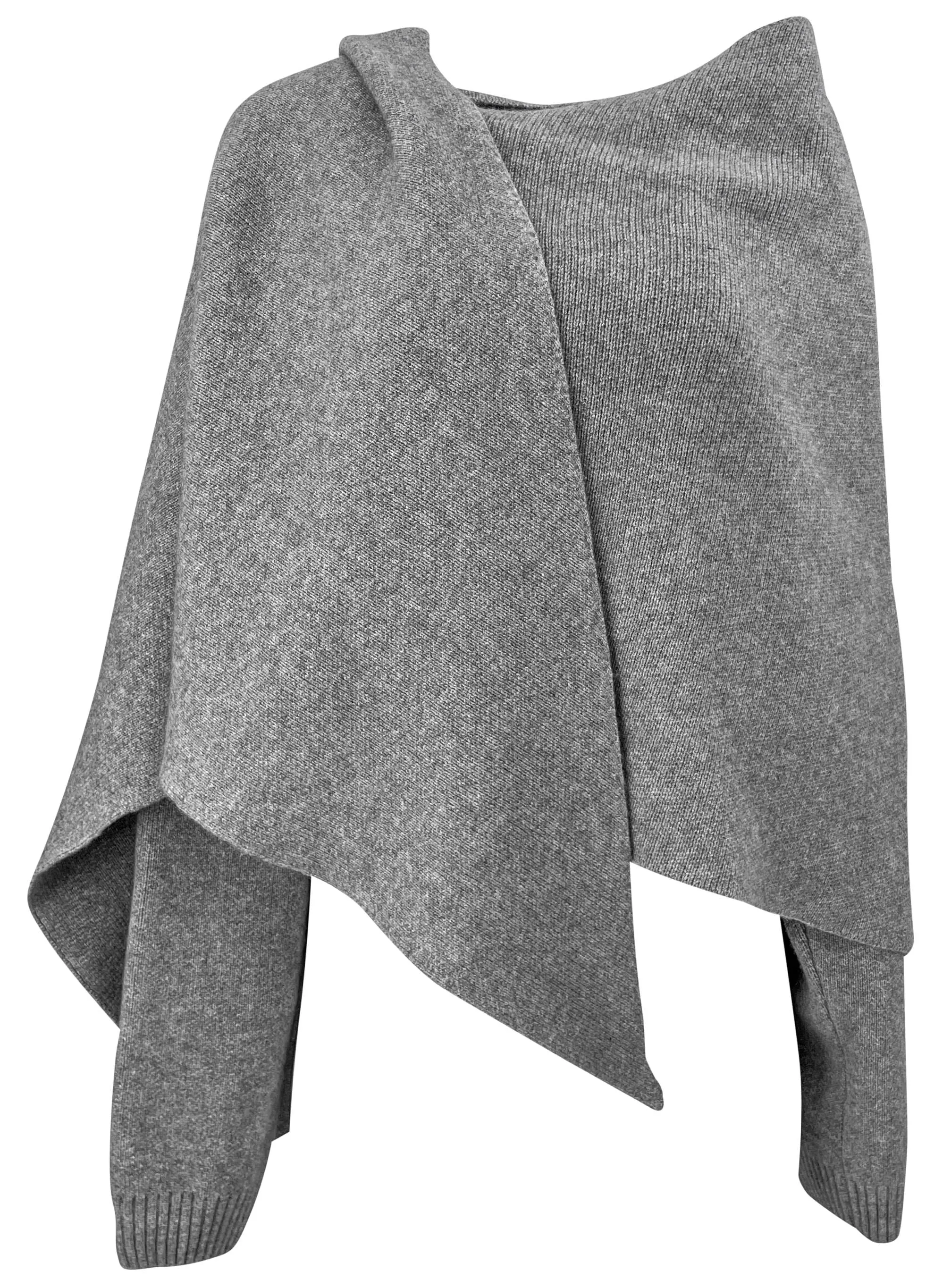 Alaïa Draped Cashmere Jacket in Grey