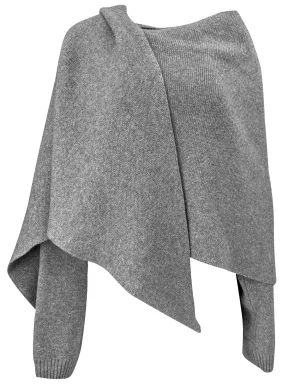 Alaïa Draped Cashmere Jacket in Grey