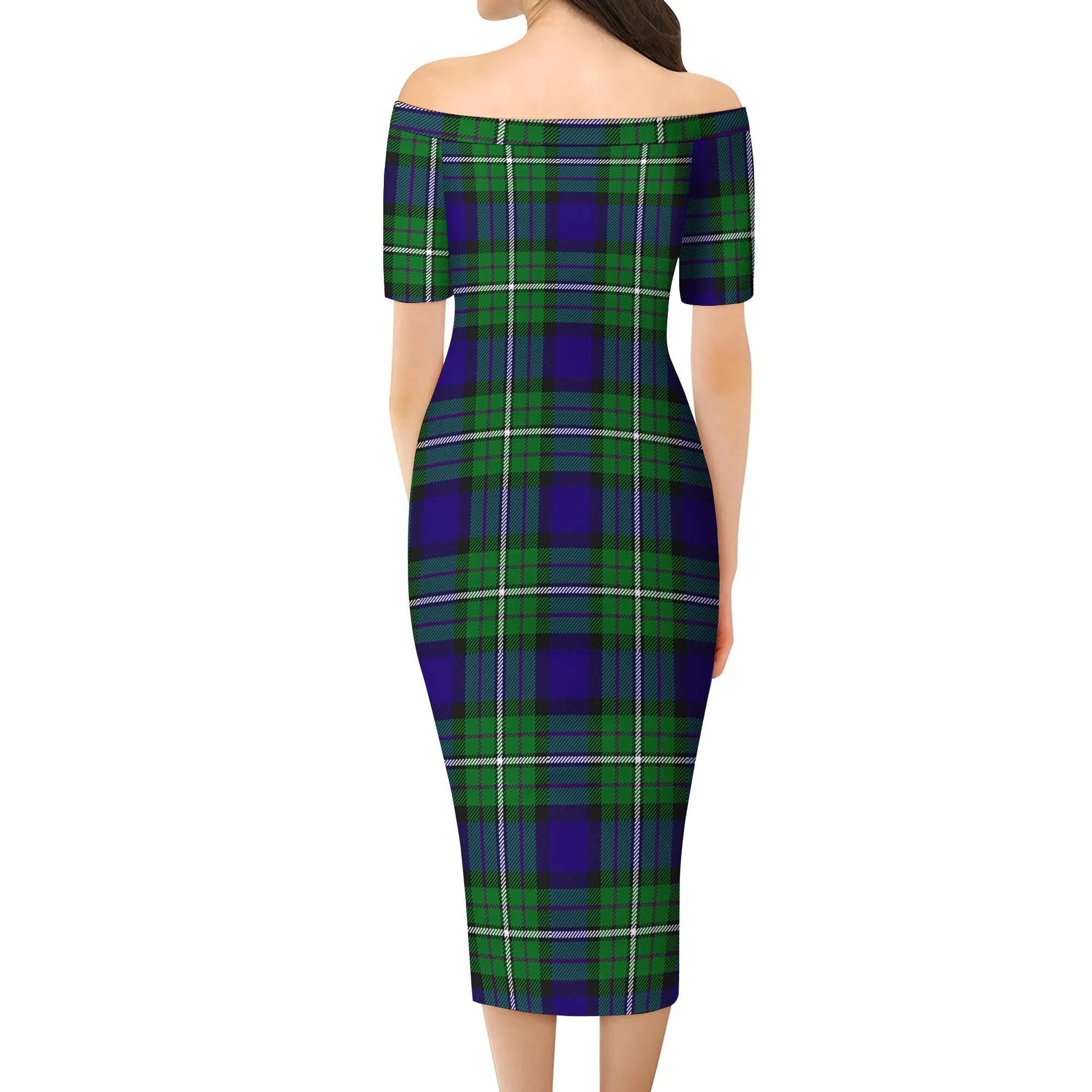 Alexander Tartan Off Shoulder Lady Dress