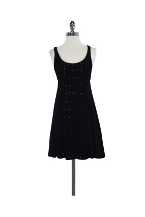 Alice & Olivia - Black Embellished Sweater Dress Sz S