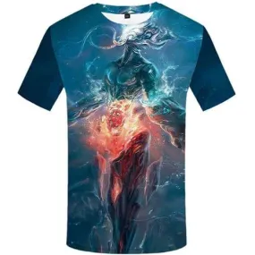 Alien T shirts Men Galaxy Space T shirts Funny Flame Tshirts Casual War Shirt Print Gothic Tshirts Novelty Short Sleeve