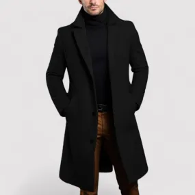 Ancien | Men’s Long Winter Coat in Merino Wool