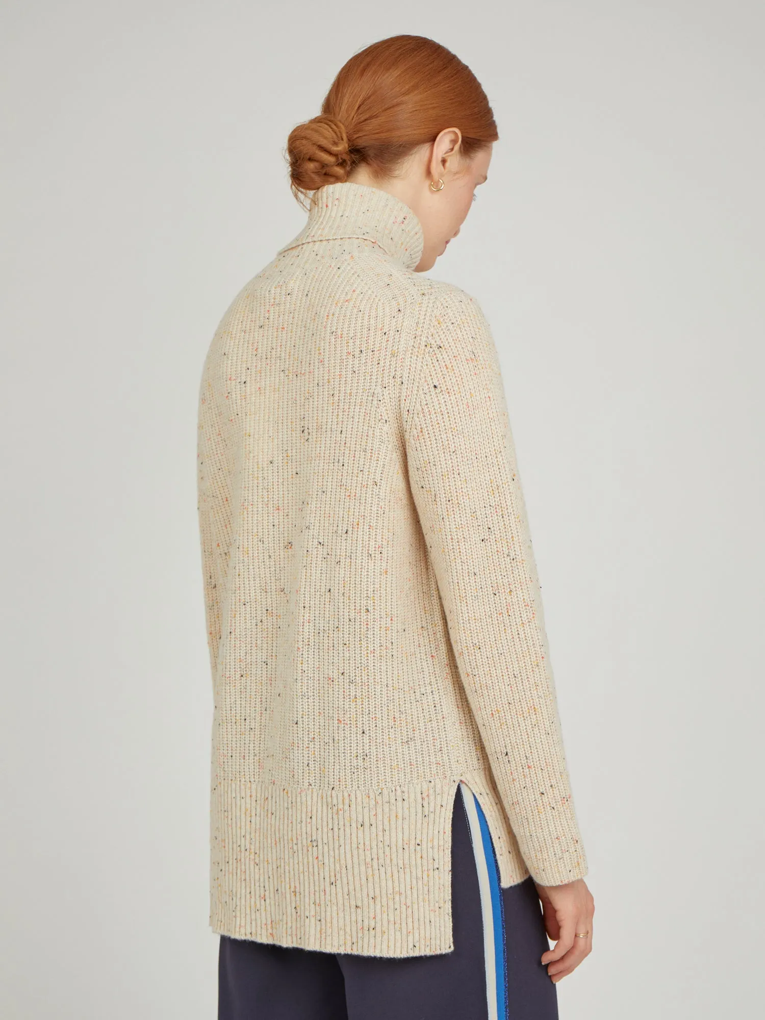 Angelique Speckle Long Line Cashmere Jumper