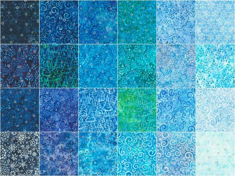 Artisan Batiks Snowscape Metallic Fat Quarter Bundle