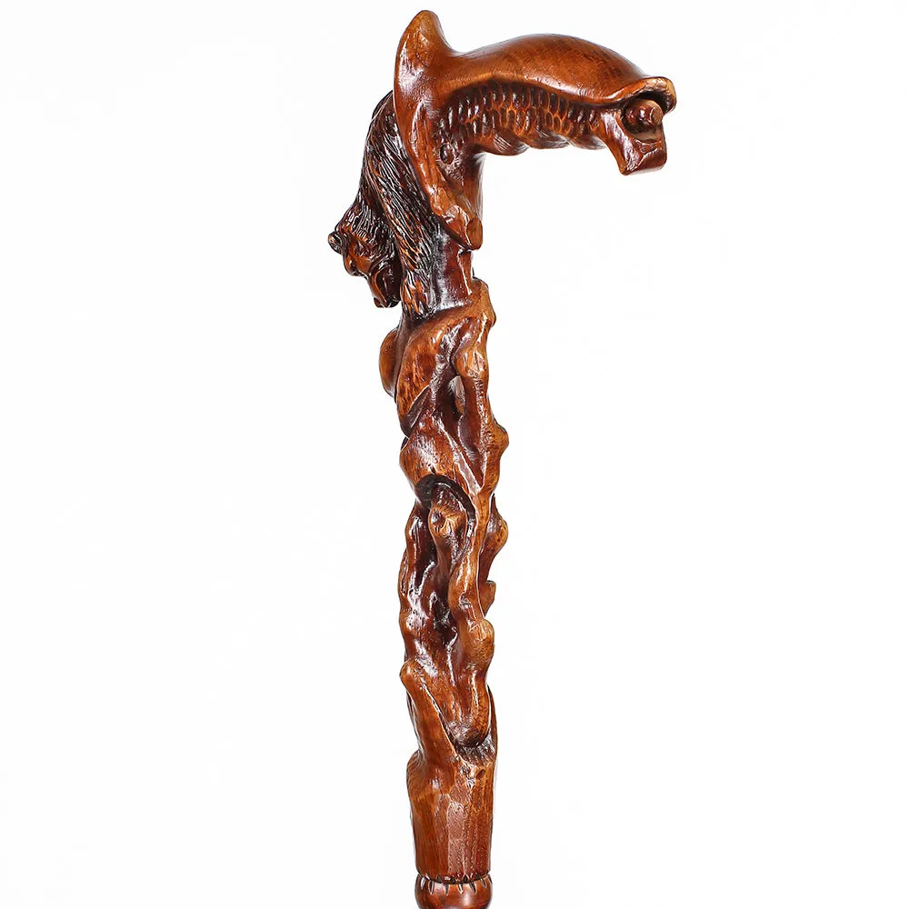 Awakening Bear (dark) Artisan Intricate Handcarved Cane