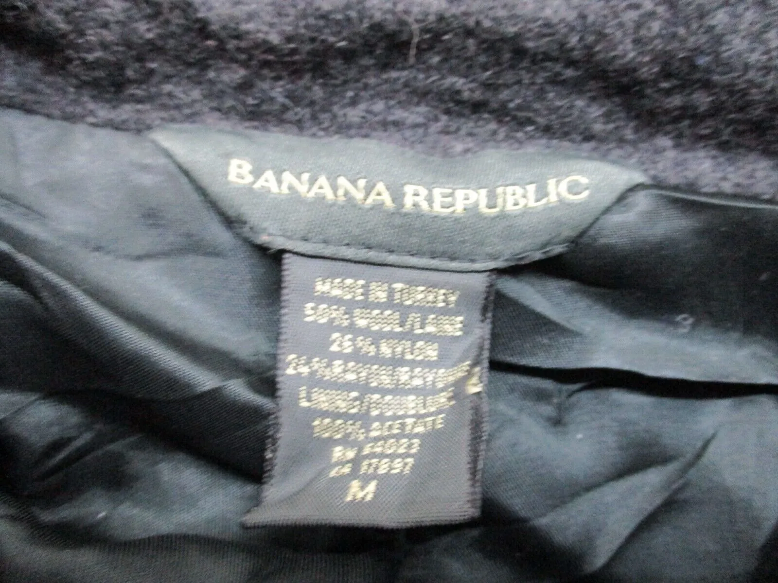 Banana Republic Jacket Womens Black Size M Front Button Fleece Knit Long Sleeve