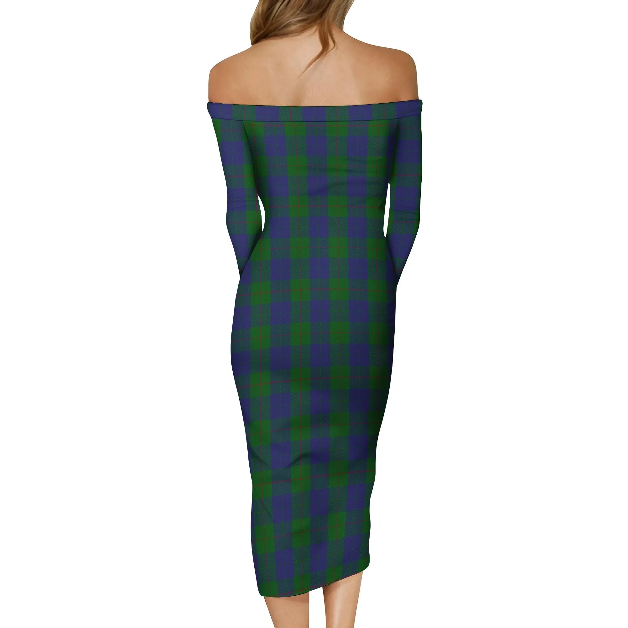 Barclay Tartan Off Shoulder Lady Dress