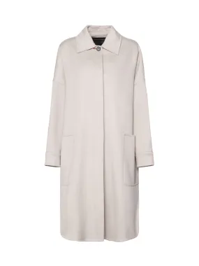 Beige Oversized Double Cashmere Coat