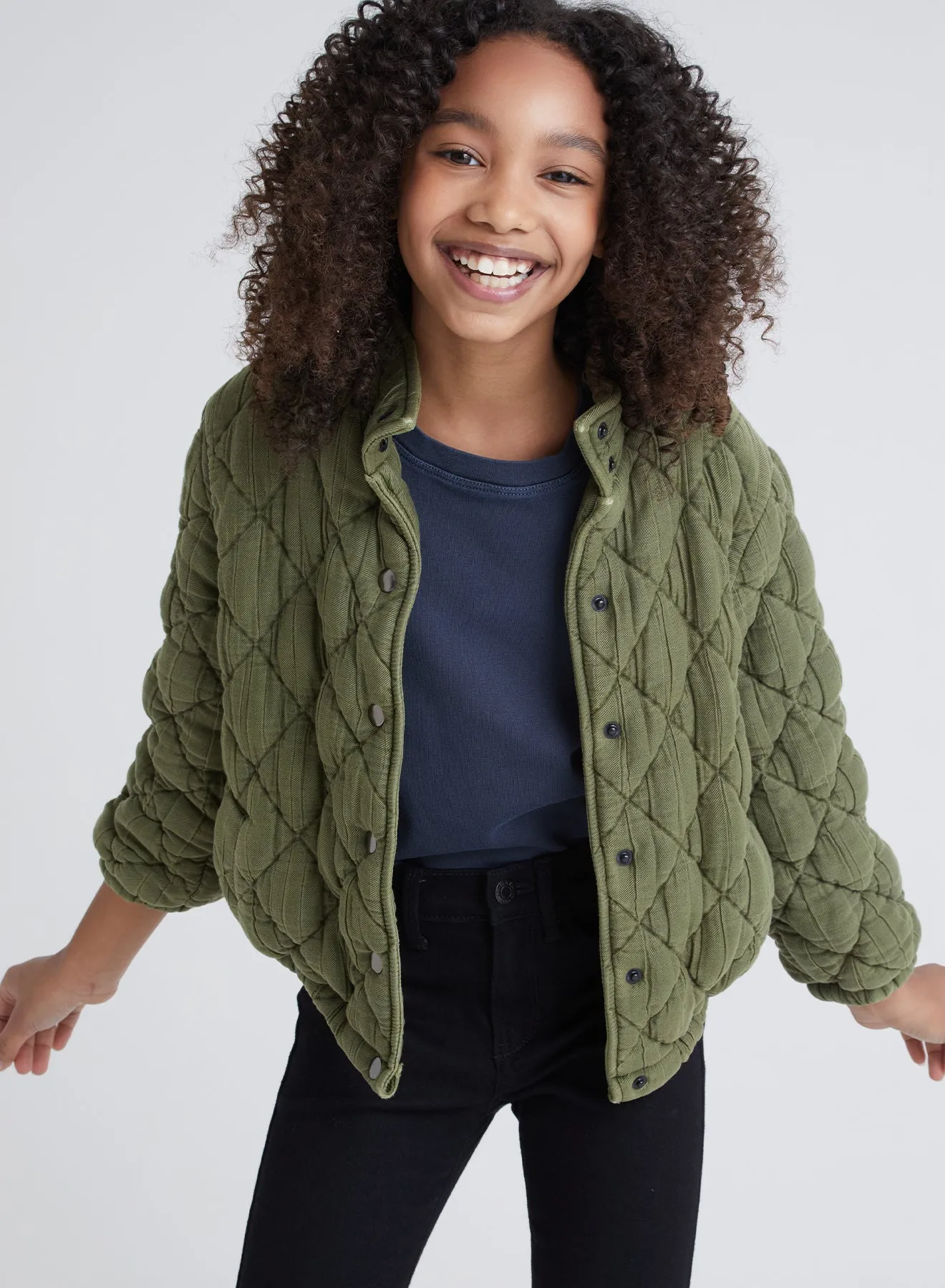 Bella Dahl Girl Quilted Jacket in Fernwood