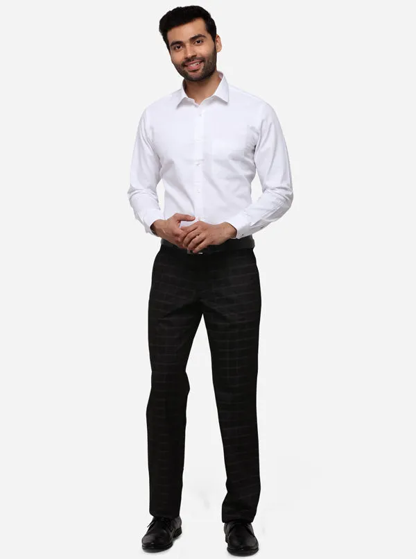 Black Slim Fit Solid Club Wear Trouser | JB Studio