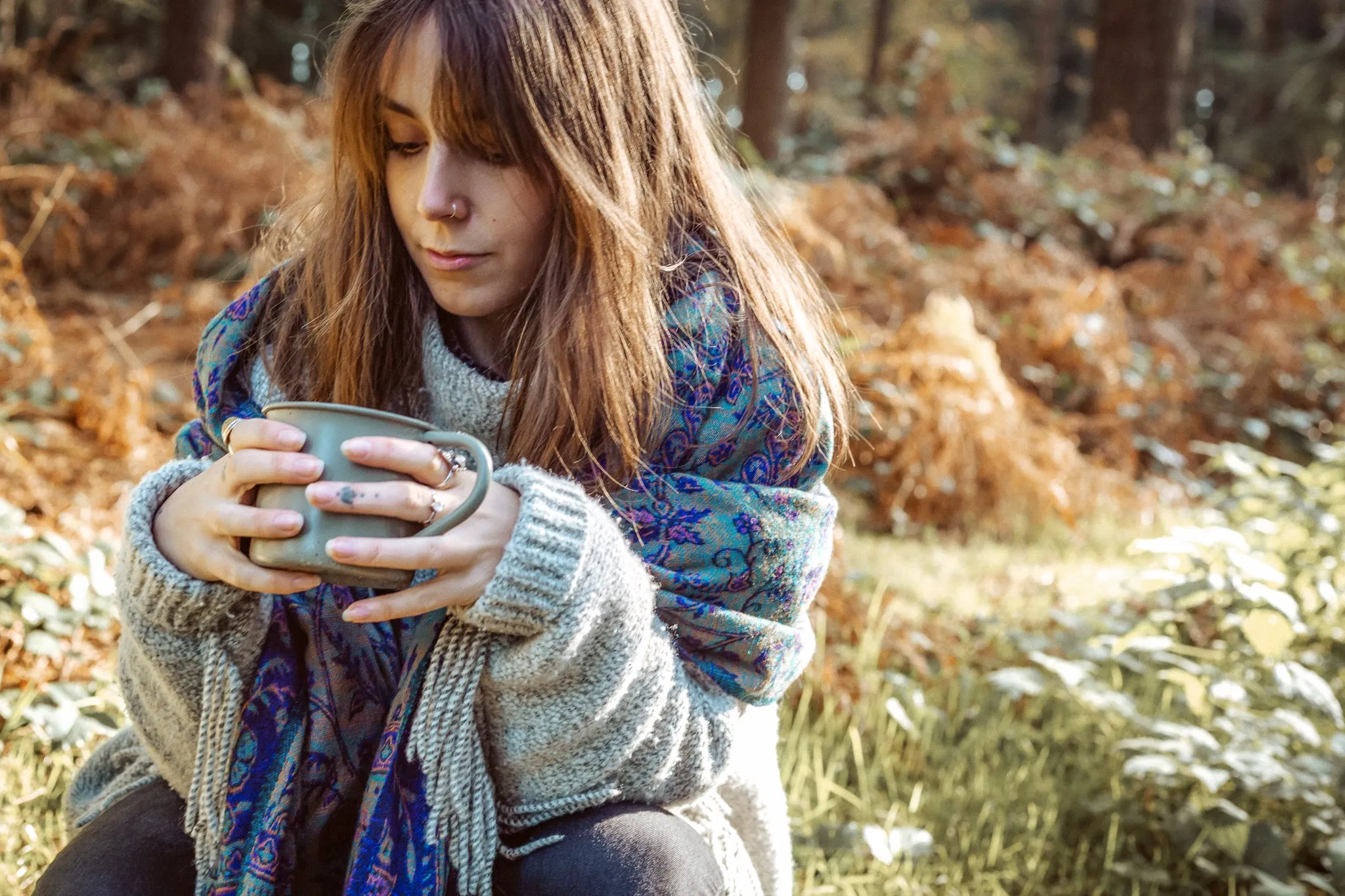 Blanket Scarf | Maroon & Blue