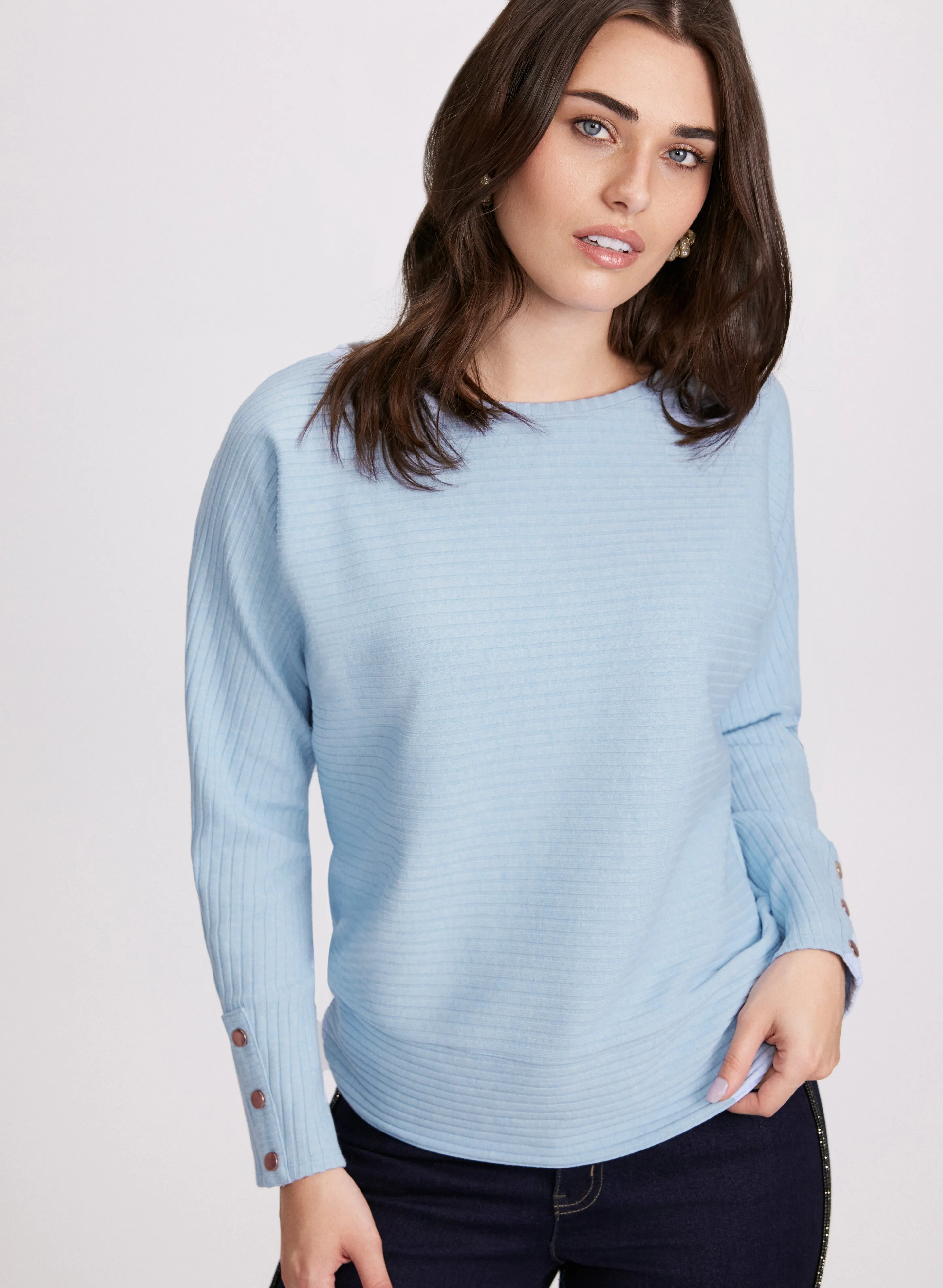 Boat Neck Knit Top