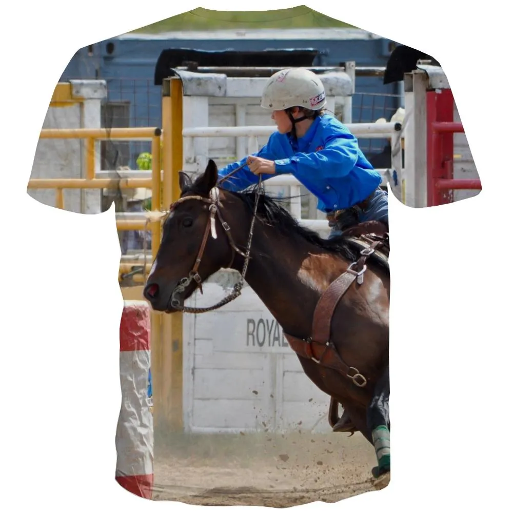 Borse T shirts Men Competition Tshirt Anime Raced T shirts Funny Equestrian T-shirts 3d