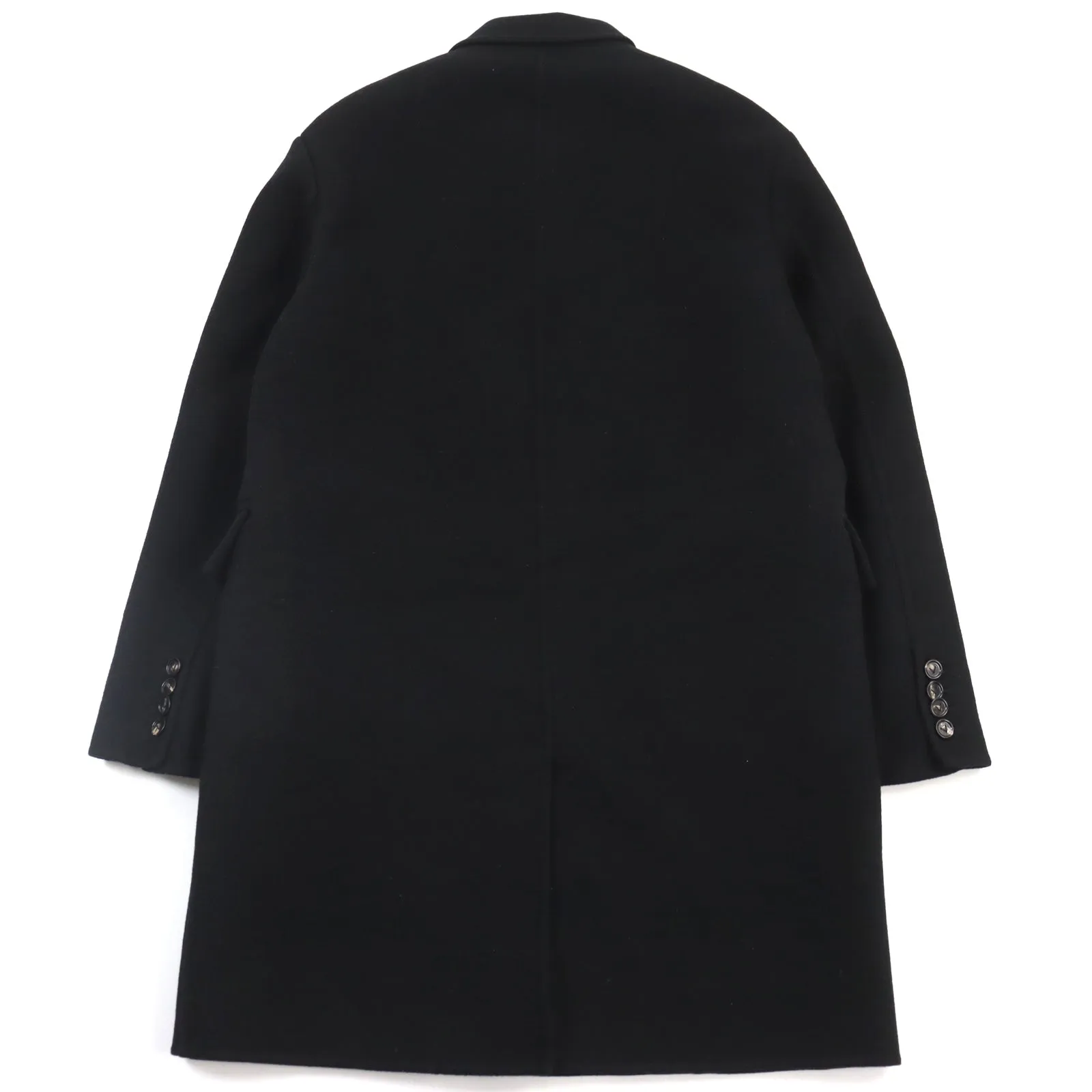 Bottega Veneta Cashmere Rayon Long Coat with Logo Buttons