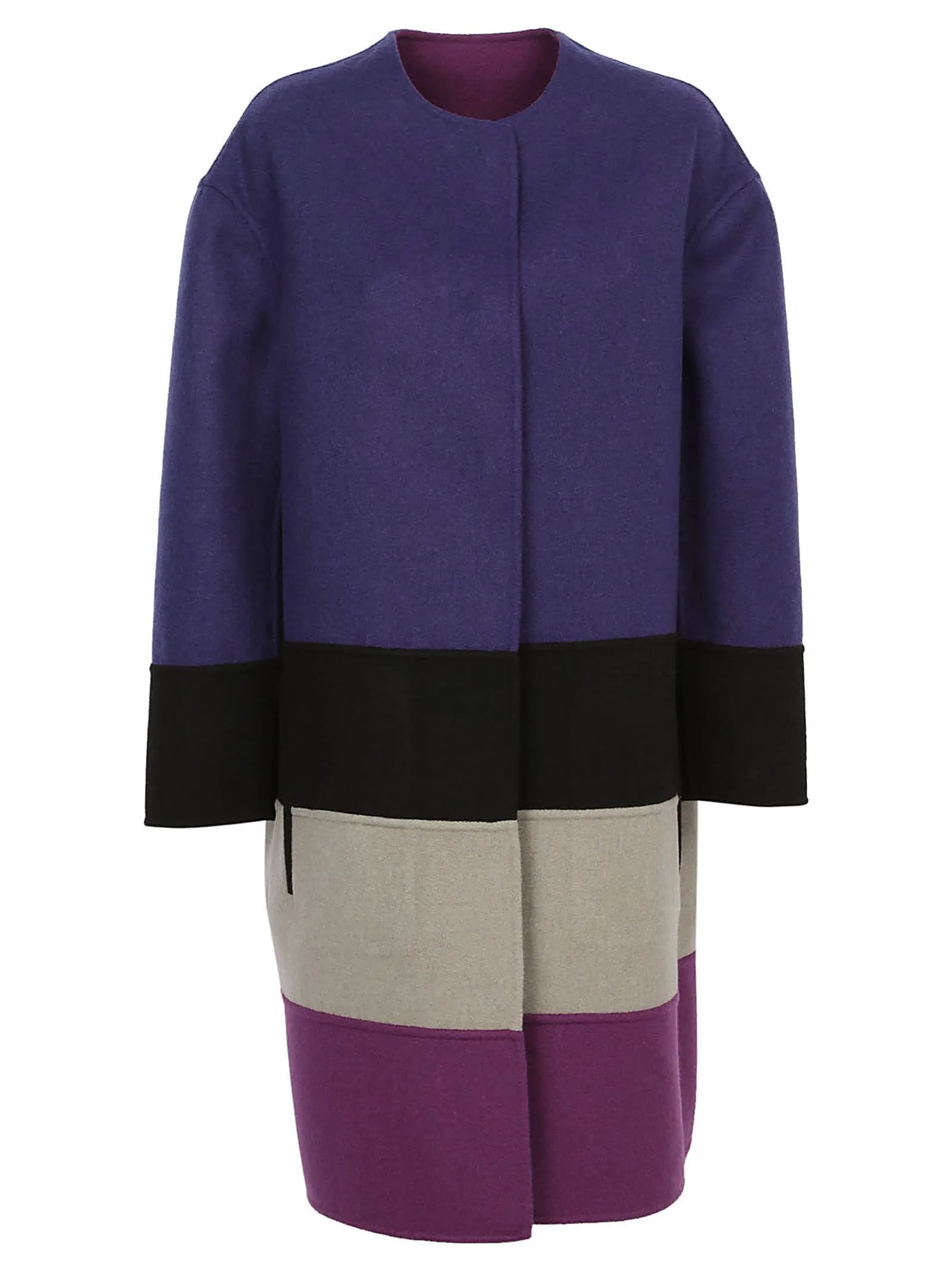 Bottega Veneta Colour Block Reversible Cashmere Coat