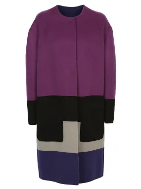 Bottega Veneta Colour Block Reversible Cashmere Coat