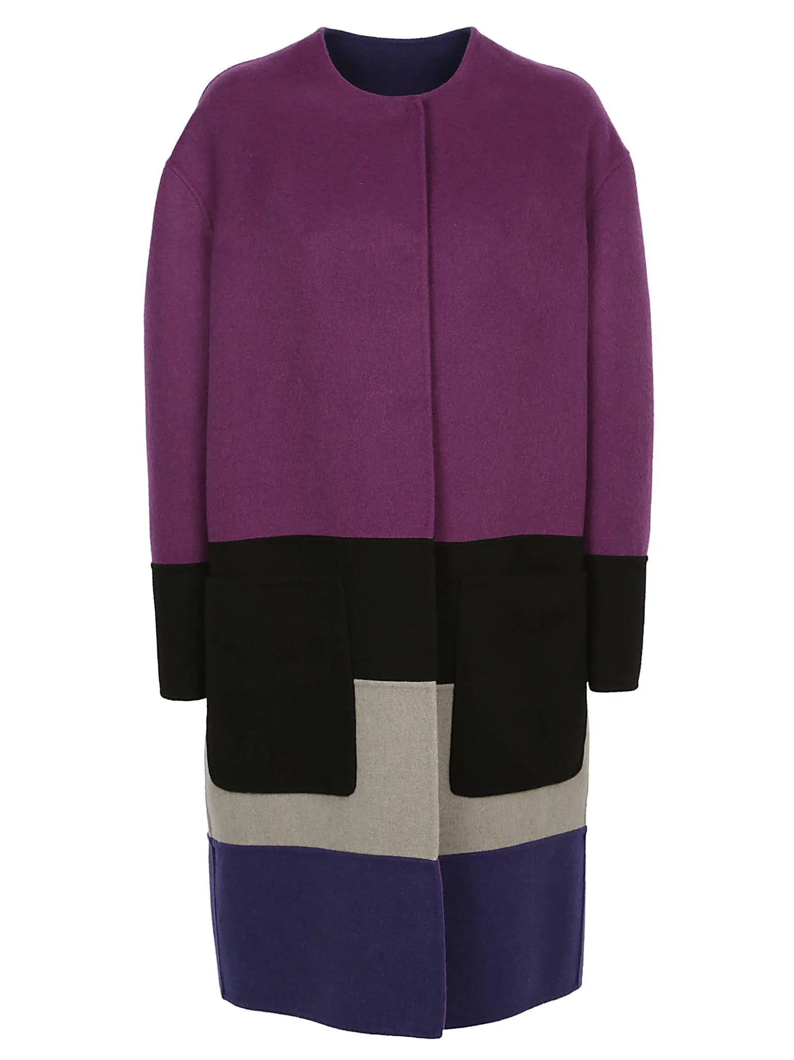 Bottega Veneta Colour Block Reversible Cashmere Coat