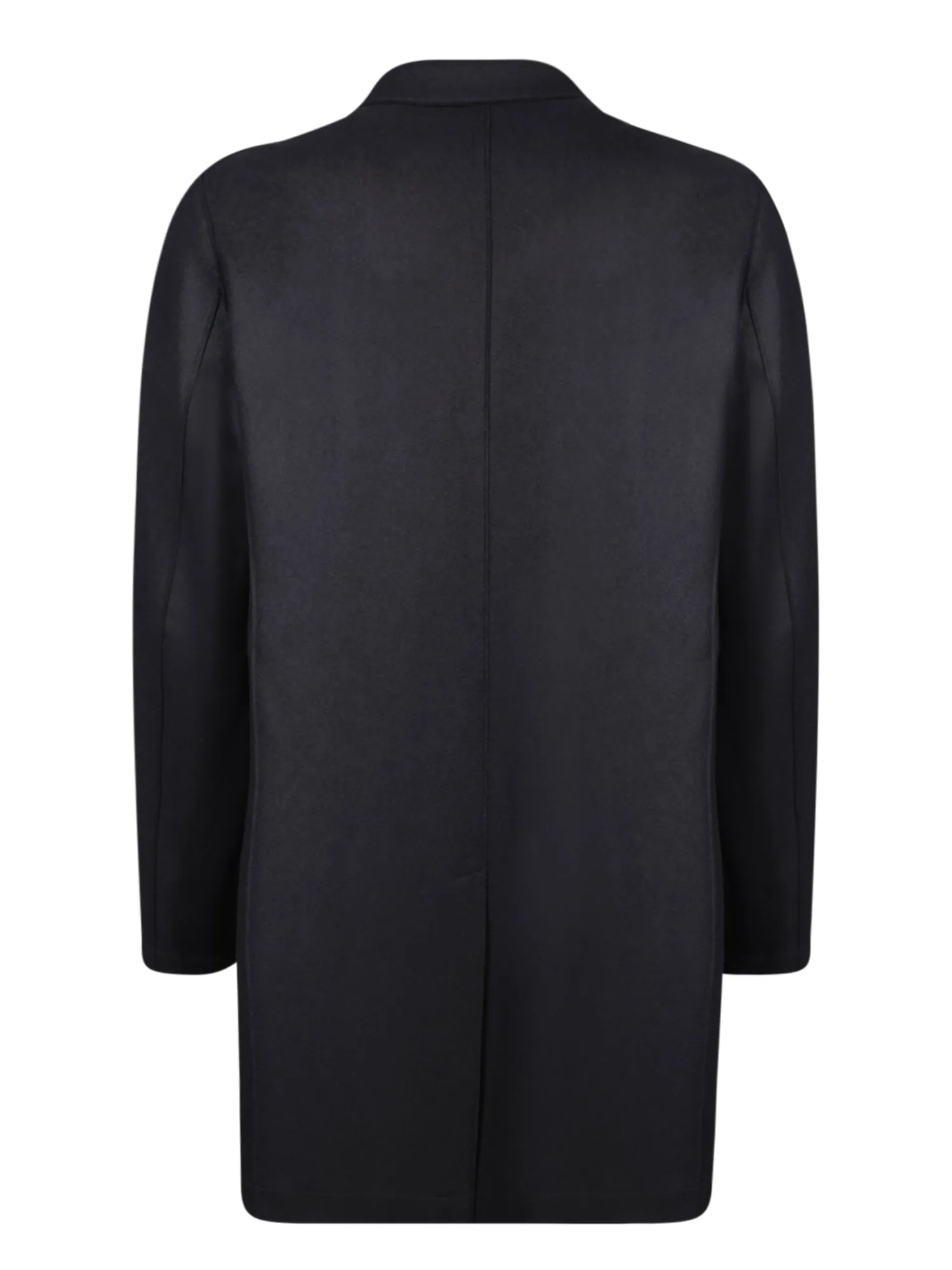 Boxy cashmere black coat