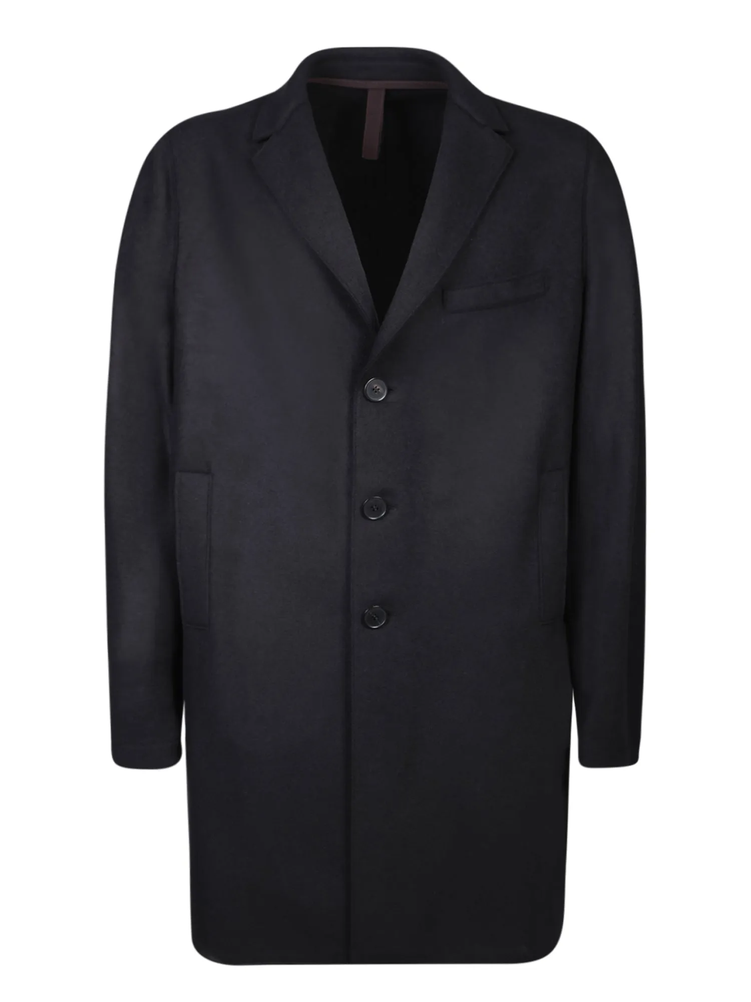 Boxy cashmere black coat