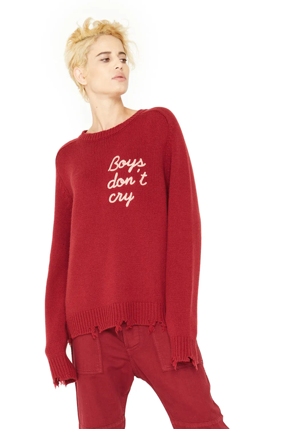 Boys Don’t Cry Cashmere Sweater - Wine Red