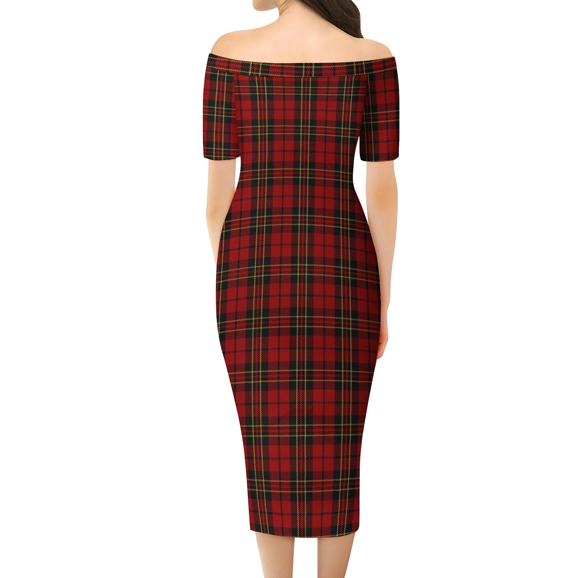 Brodie Tartan Off Shoulder Lady Dress