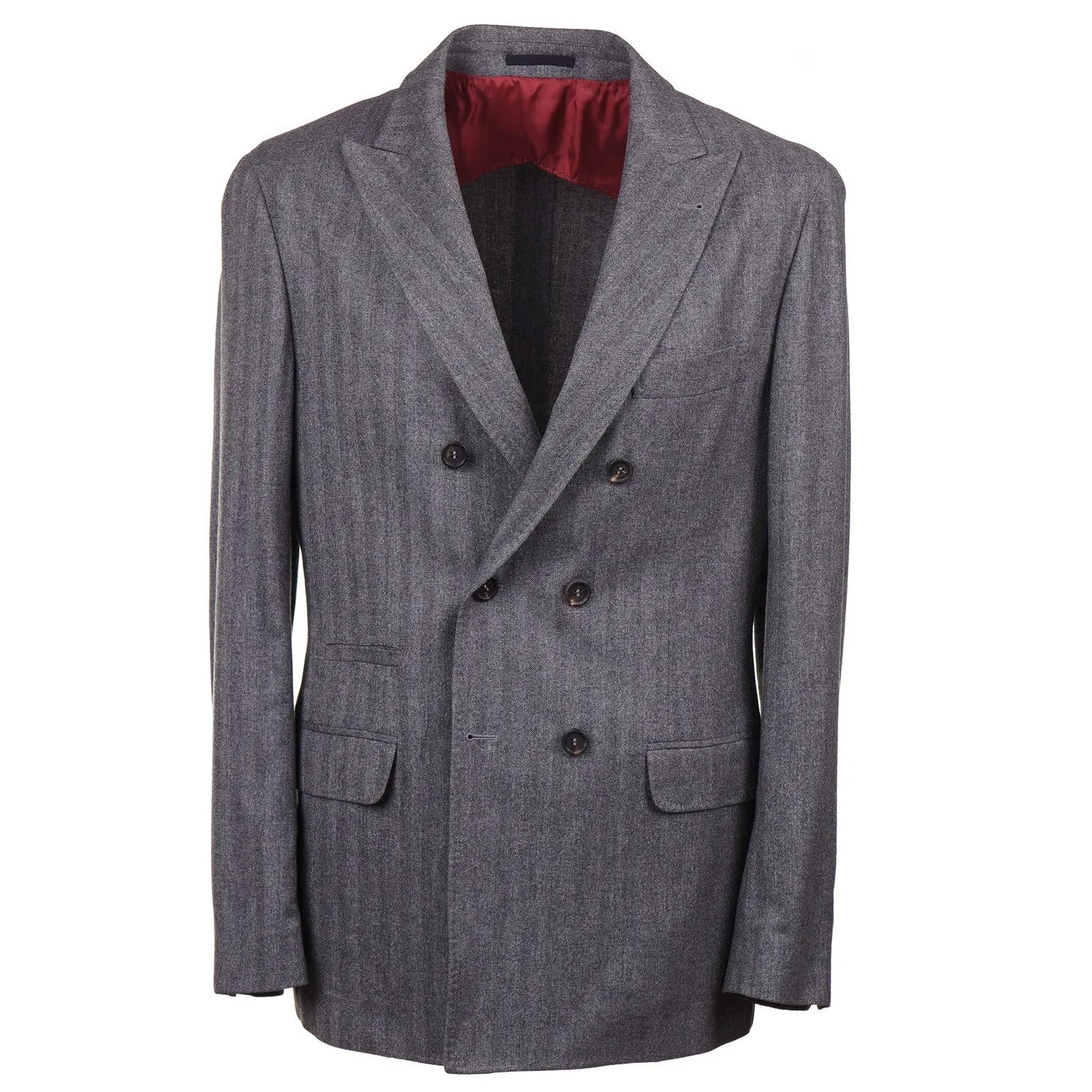 Brunello Cucinelli Herringbone Cashmere Sport Coat