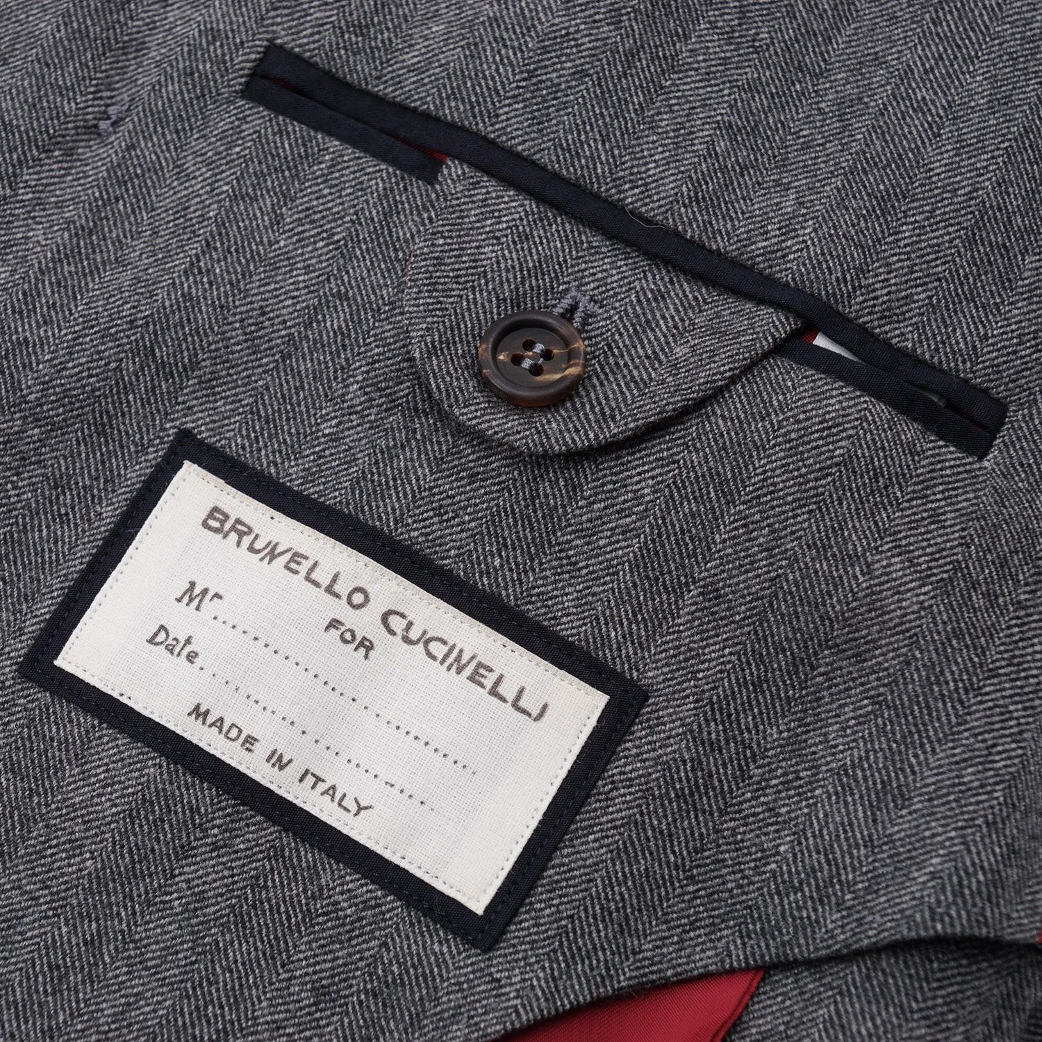 Brunello Cucinelli Herringbone Cashmere Sport Coat