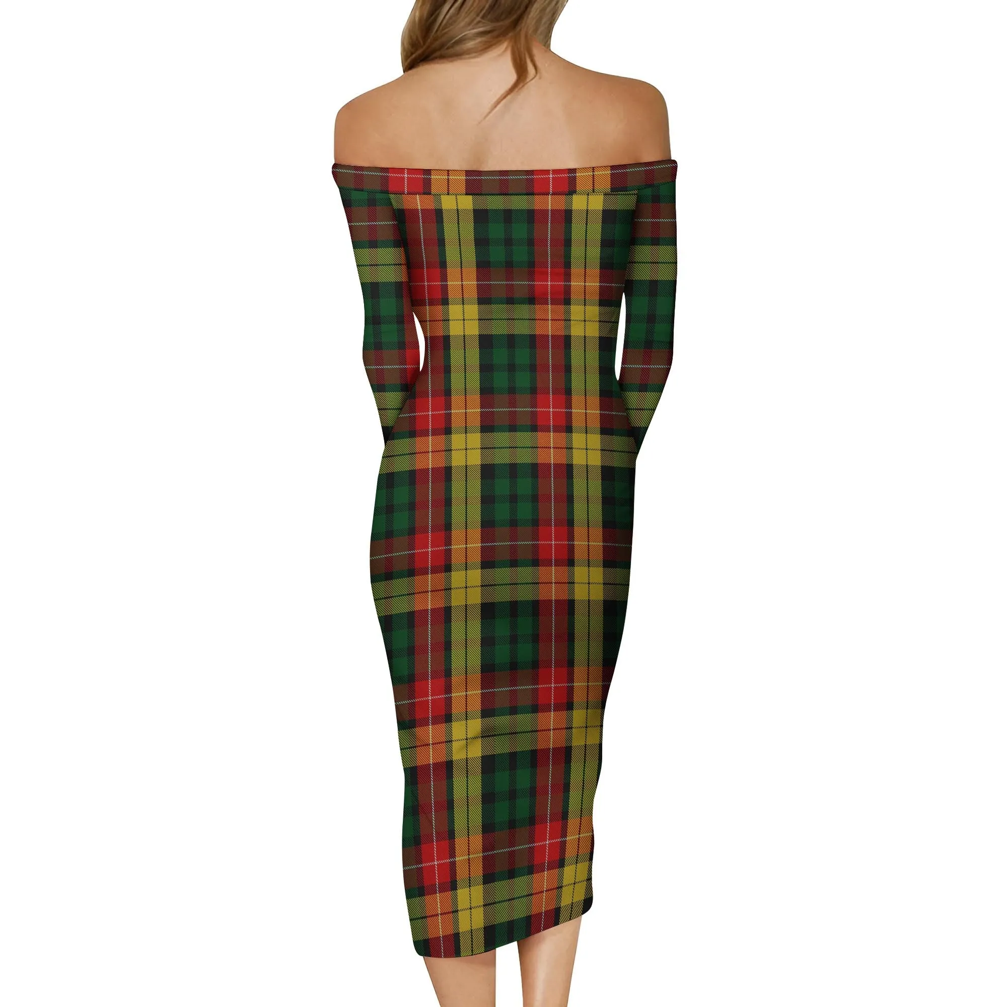 Buchanan Tartan Off Shoulder Lady Dress