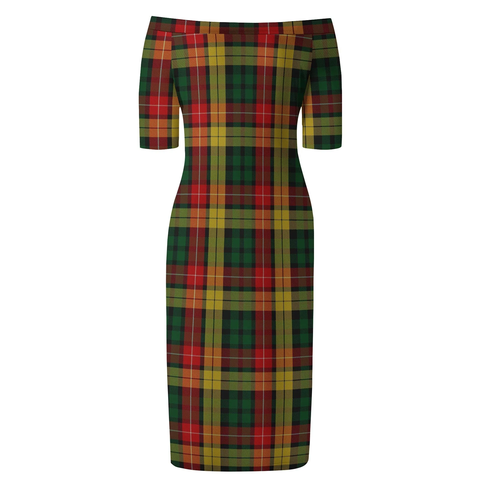 Buchanan Tartan Off Shoulder Lady Dress