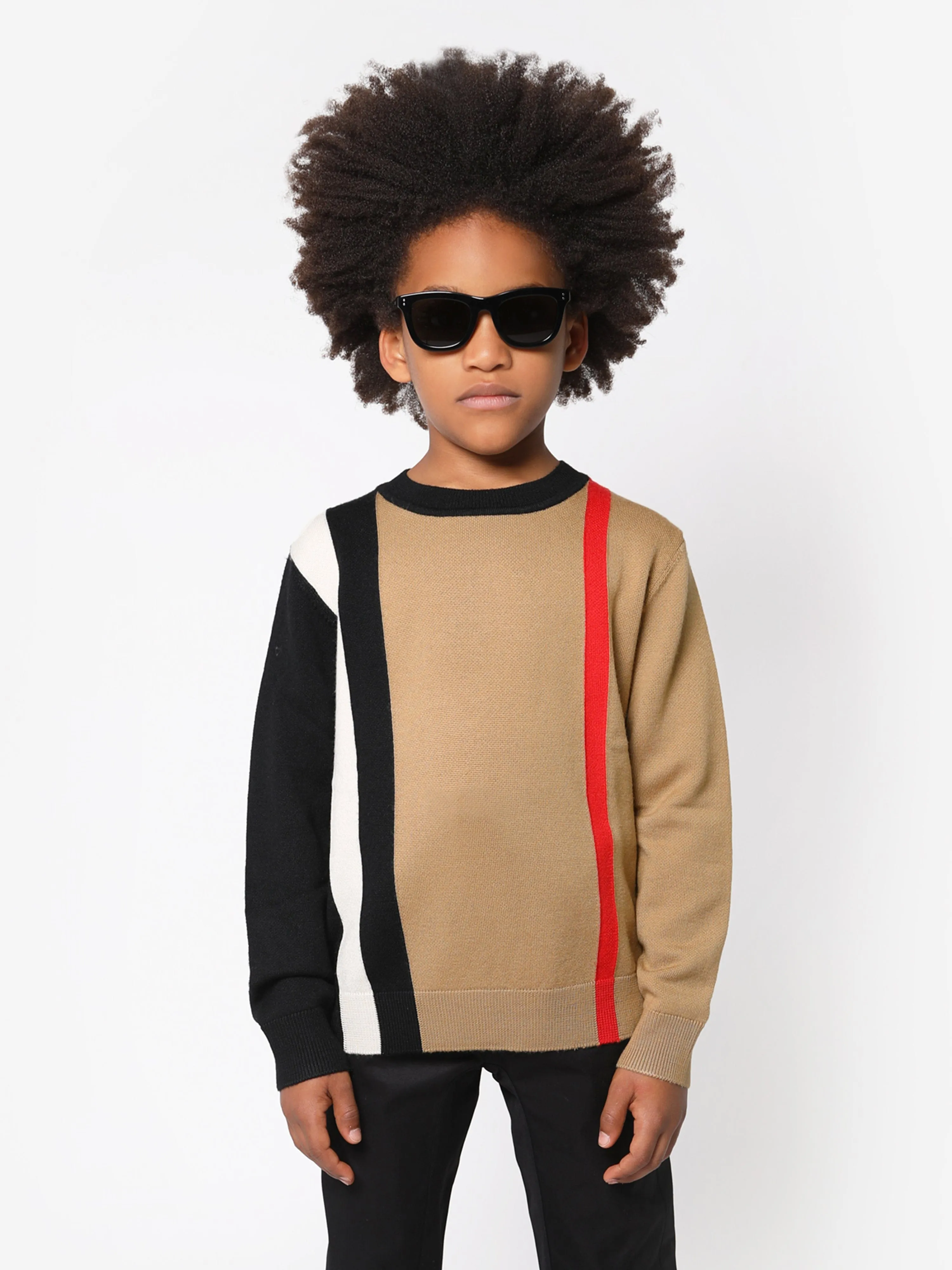 Burberry Boys Wool Knitted Striped Dustin Jumper