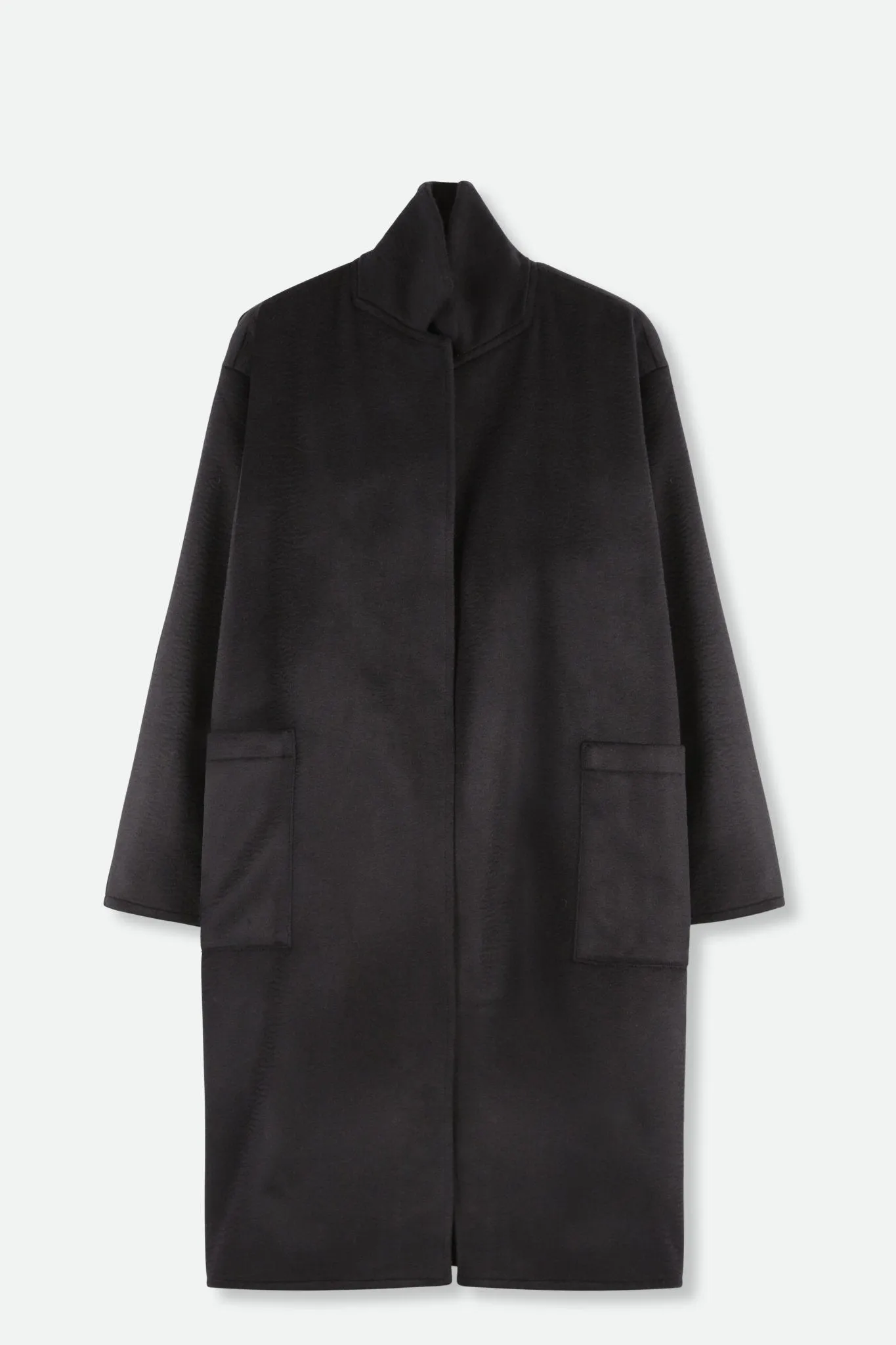 CARLIE COAT IN PURE LORO PIANA CASHMERE MIDNIGHT NAVY