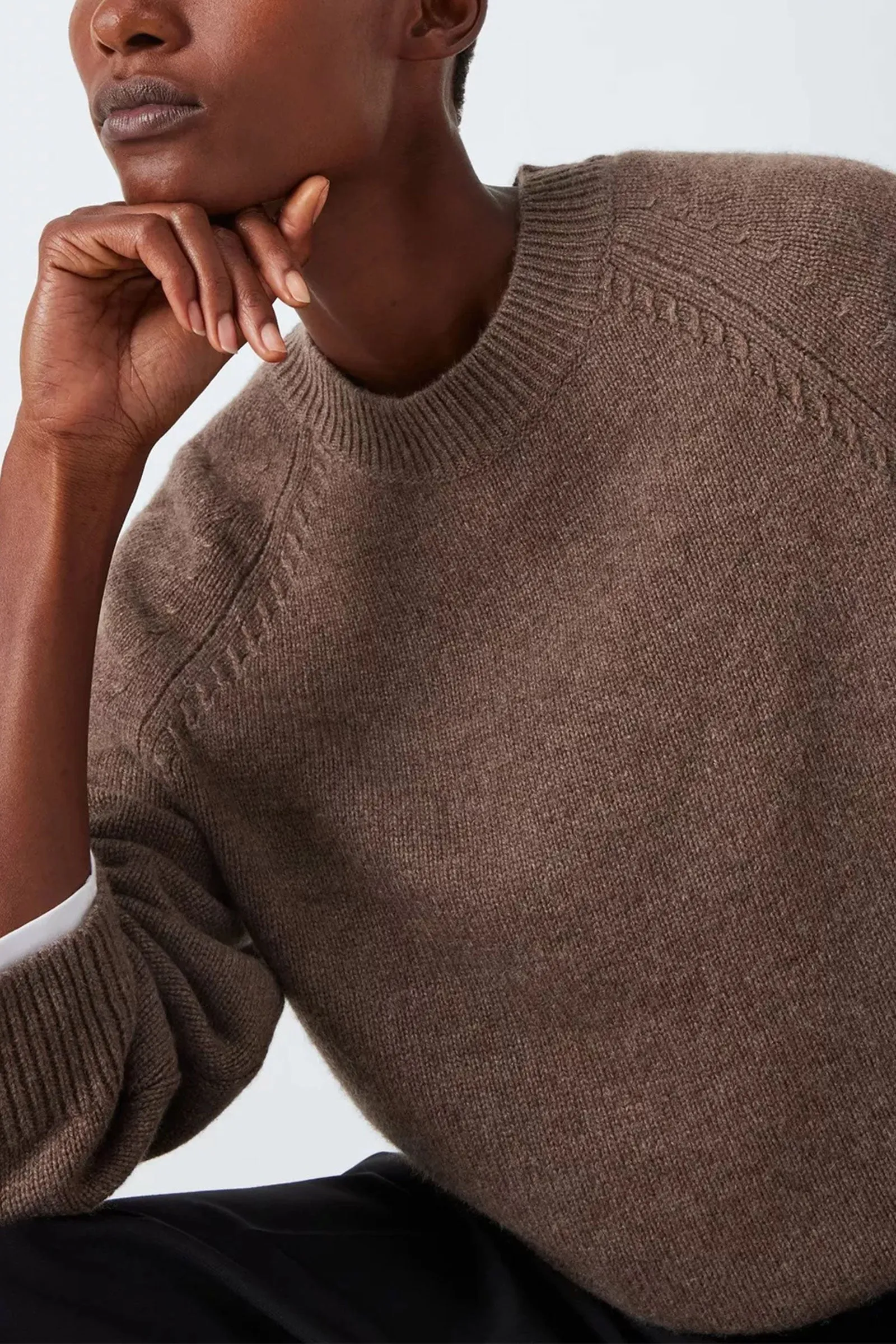 Cashmere Lofty Knit Crew Neck Jumper