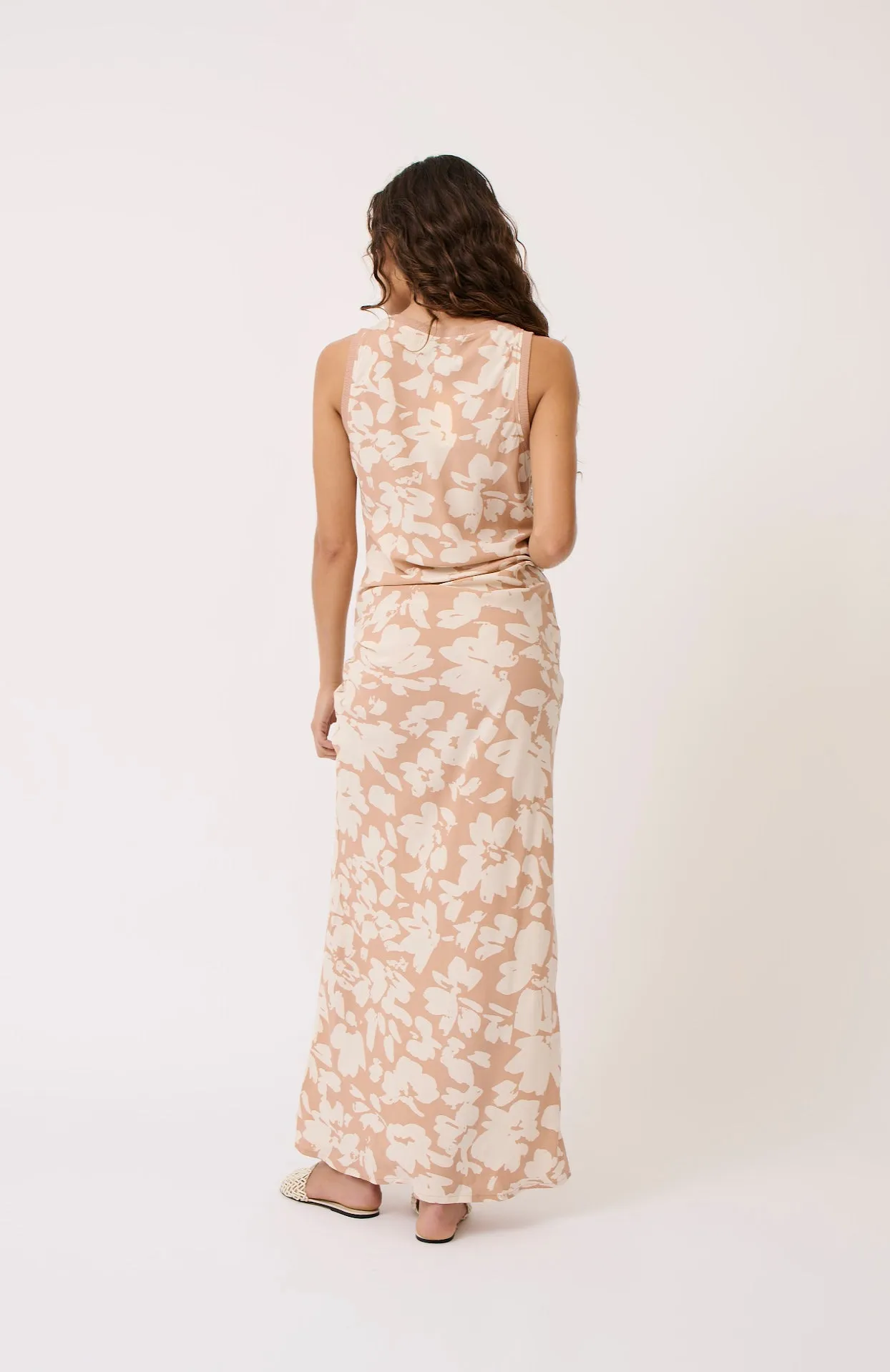 Cecilia Slip Dress - Floral Sand