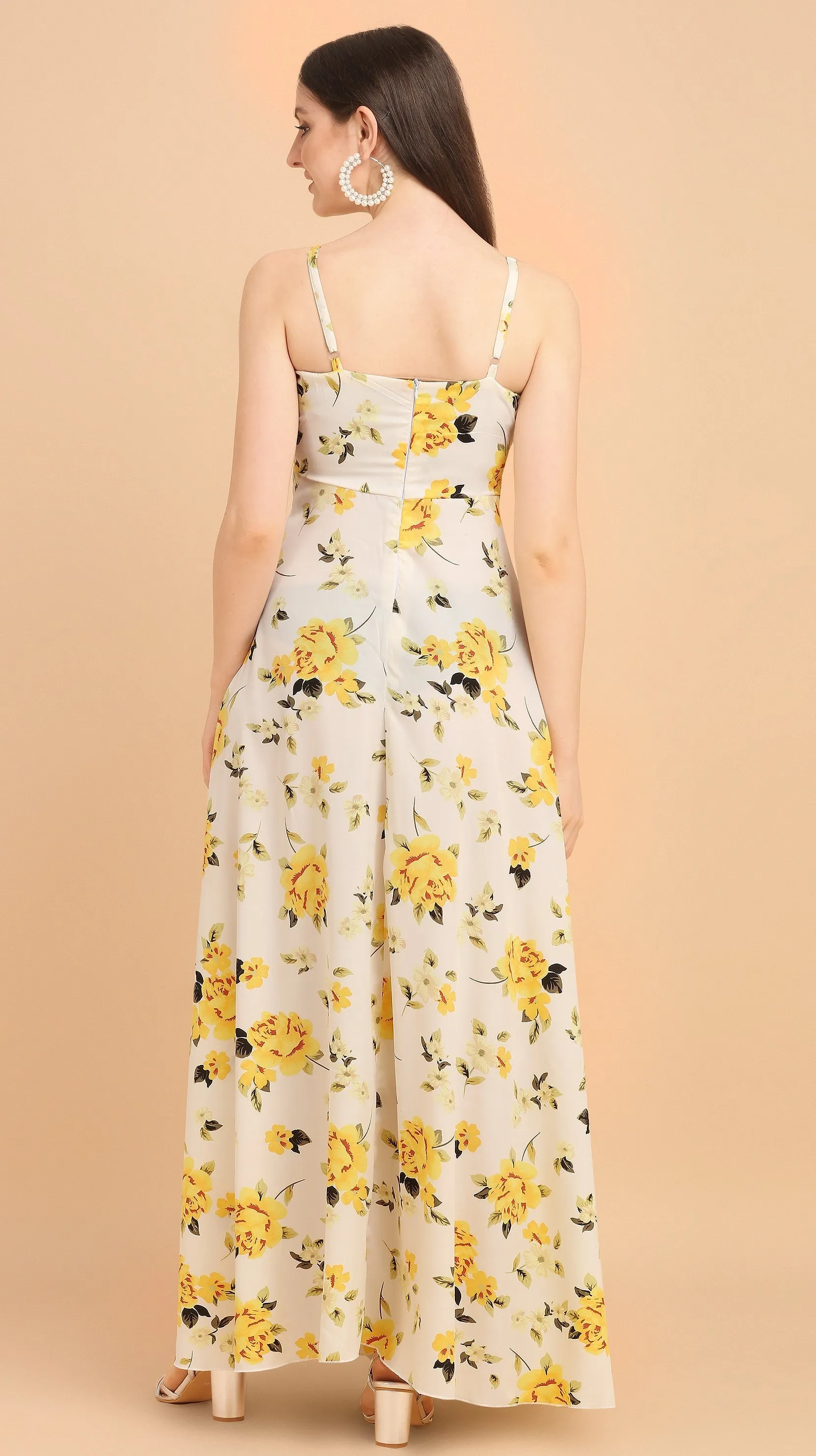 Charming Floral Wrap Maxi Dress