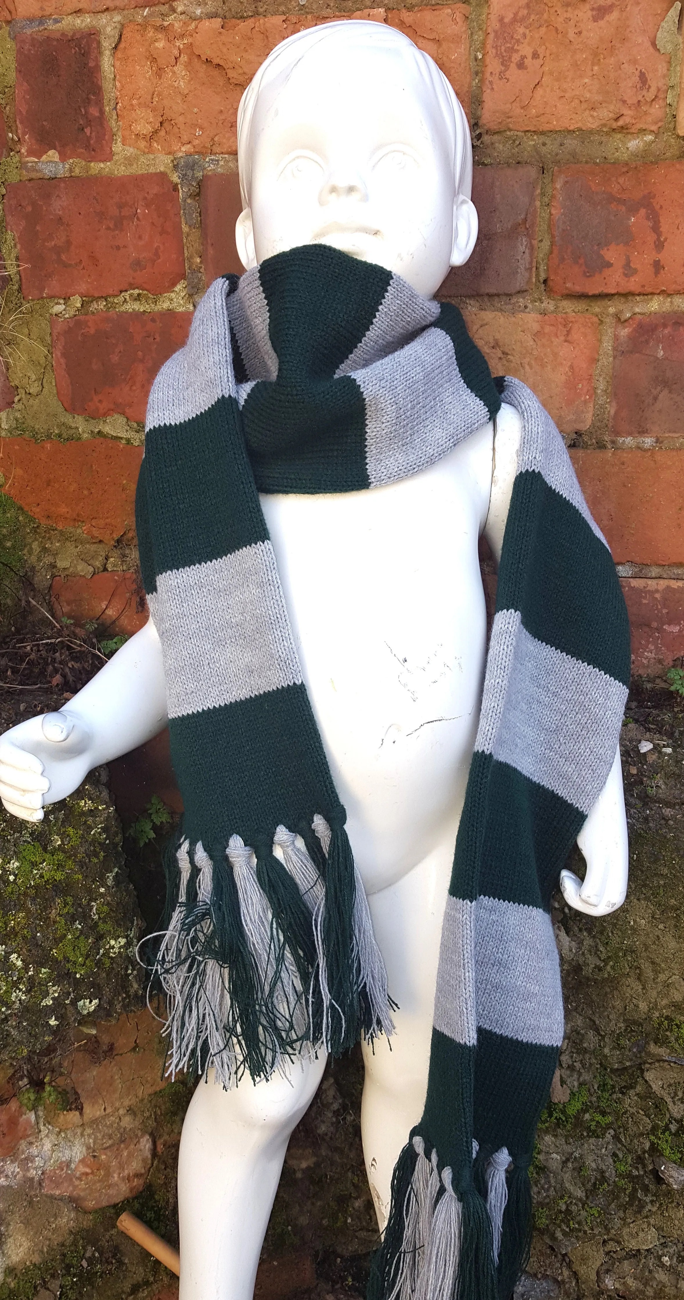 Childs, Harry Potter inspired scarf Slytherin, Ravenclaw, Hufflepuff & Gryffindor Year 1 styled