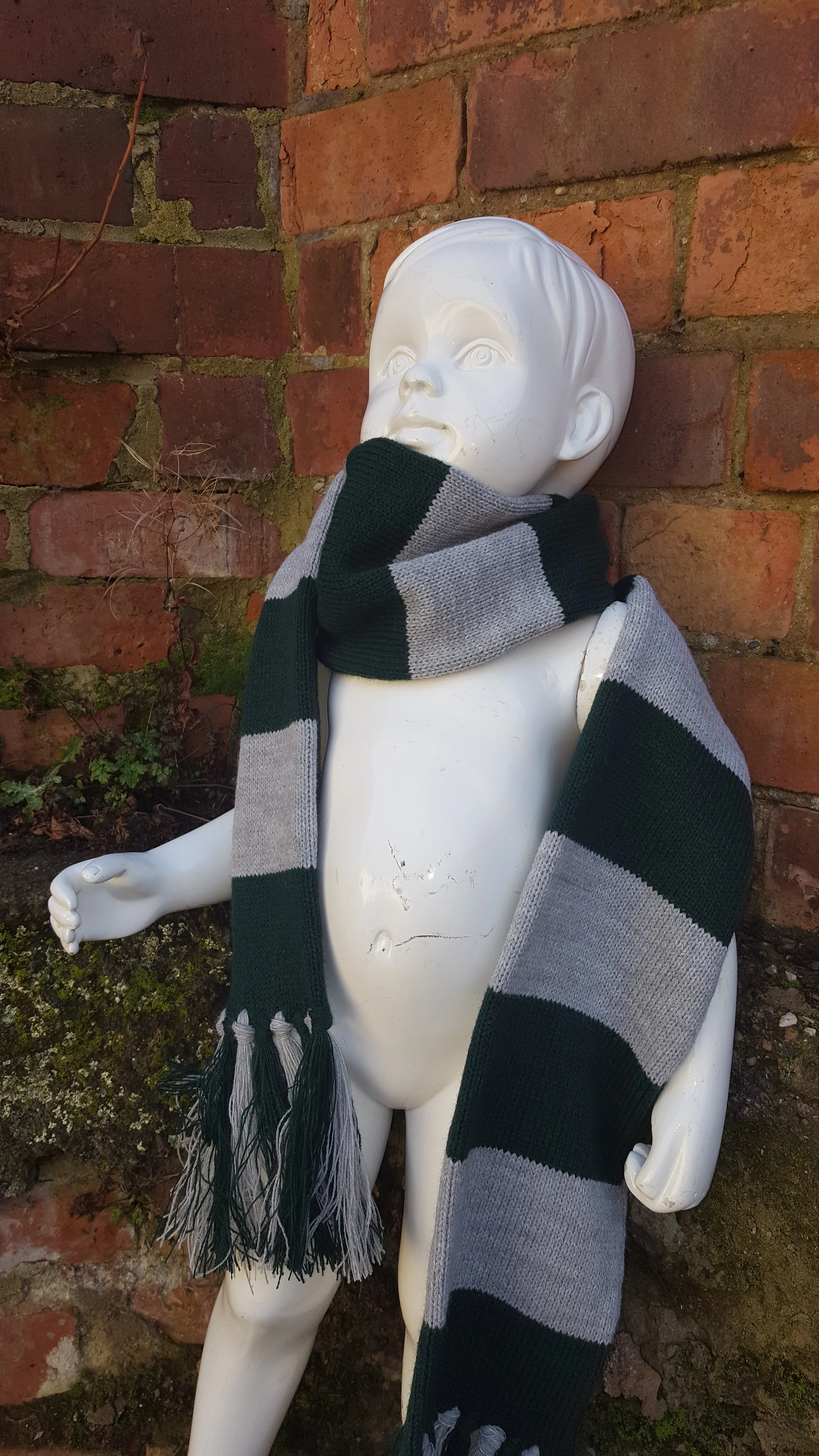 Childs, Harry Potter inspired scarf Slytherin, Ravenclaw, Hufflepuff & Gryffindor Year 1 styled