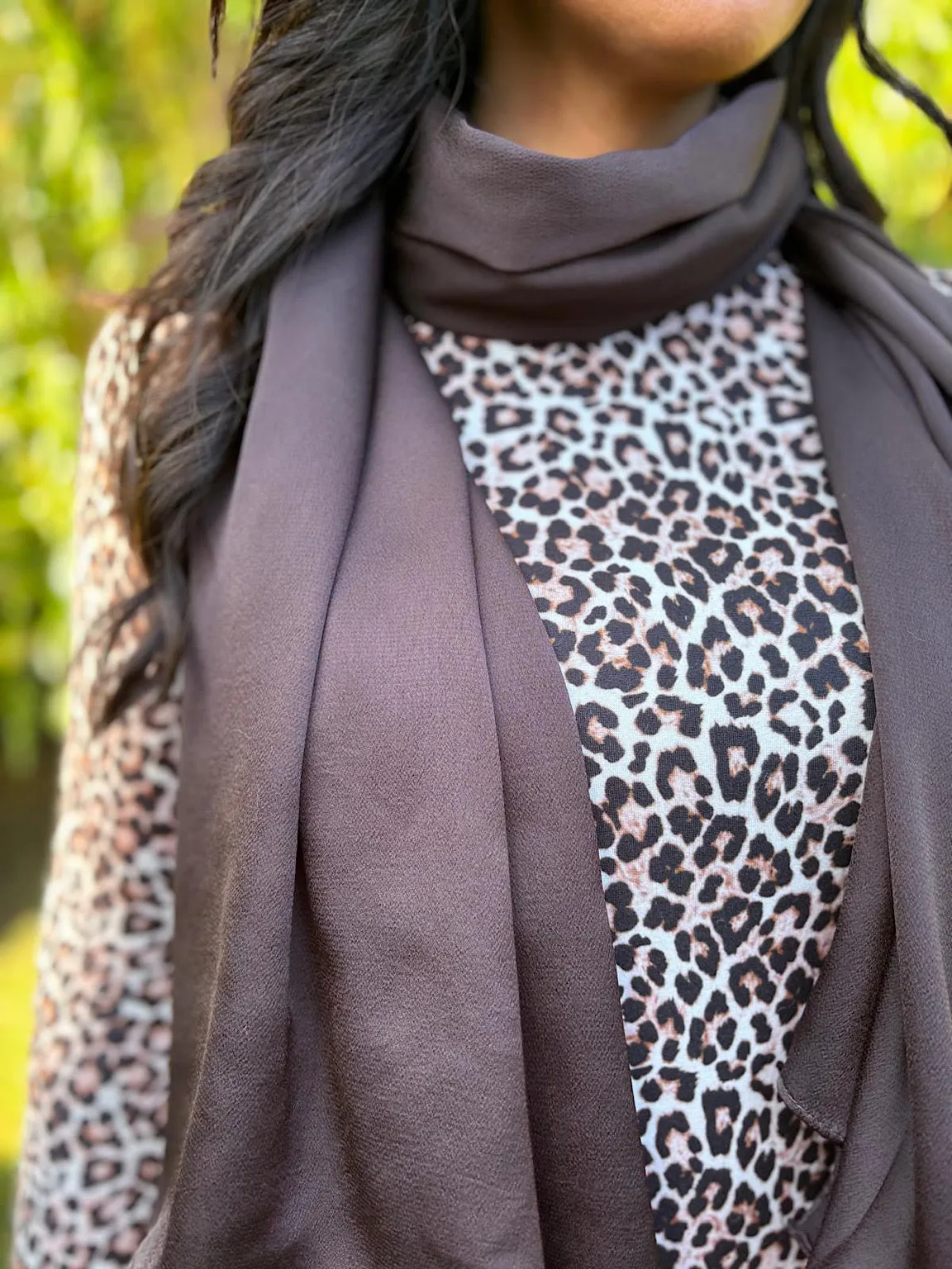 Chocolate Satin Blend Scarf