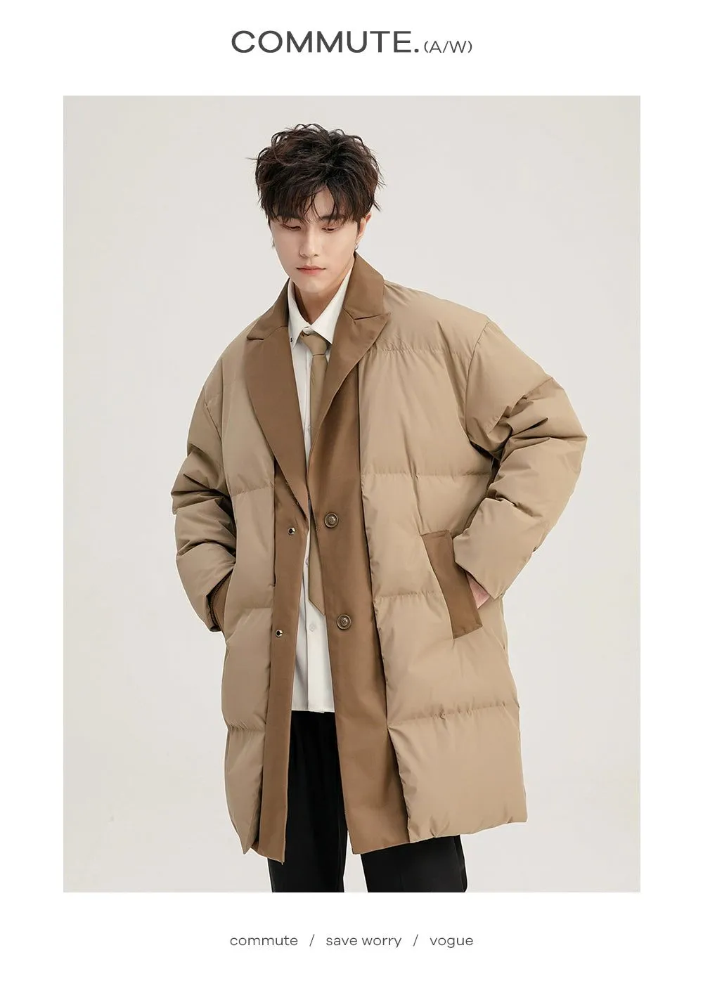 Chuan Spliced Layer Puffer Overcoat