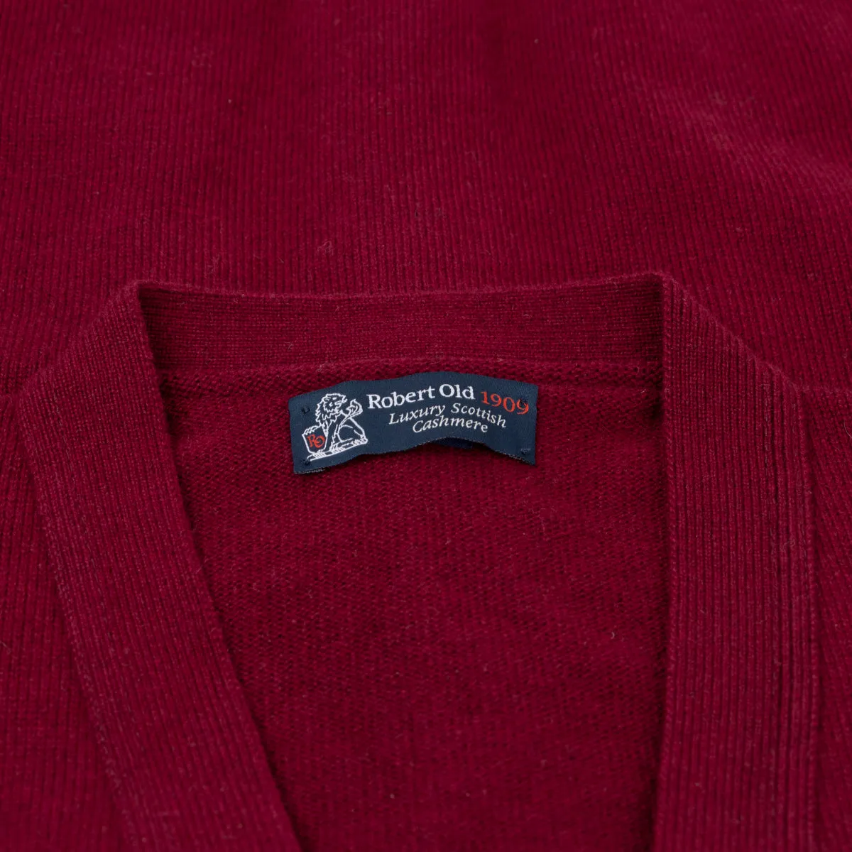 Claret Red Mallaig 4ply Cashmere Cardigan