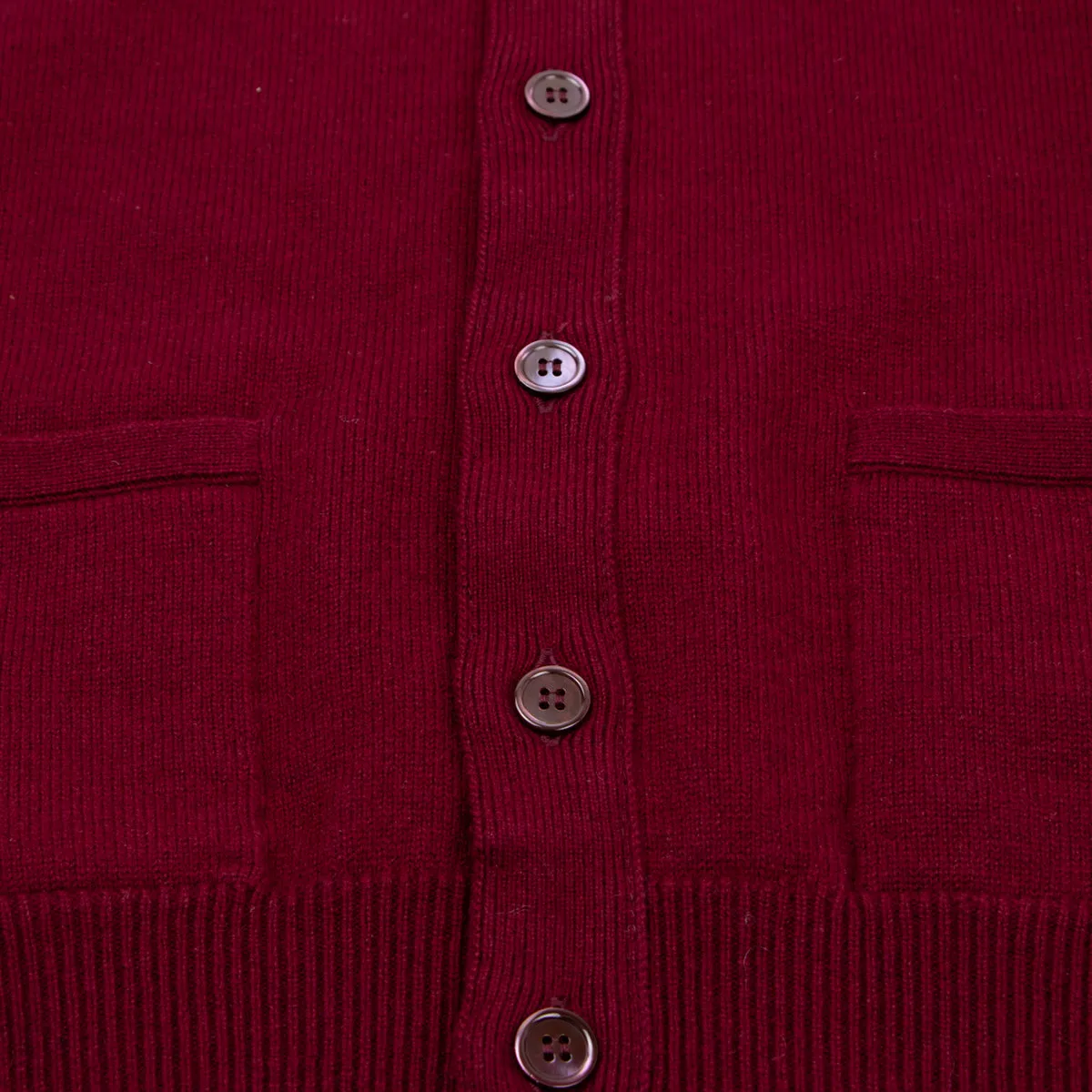 Claret Red Mallaig 4ply Cashmere Cardigan