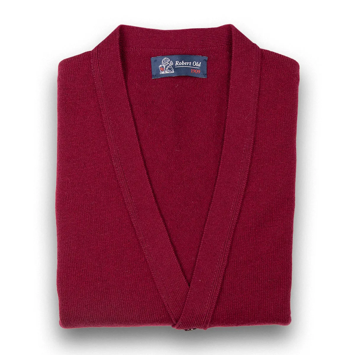 Claret Red Mallaig 4ply Cashmere Cardigan