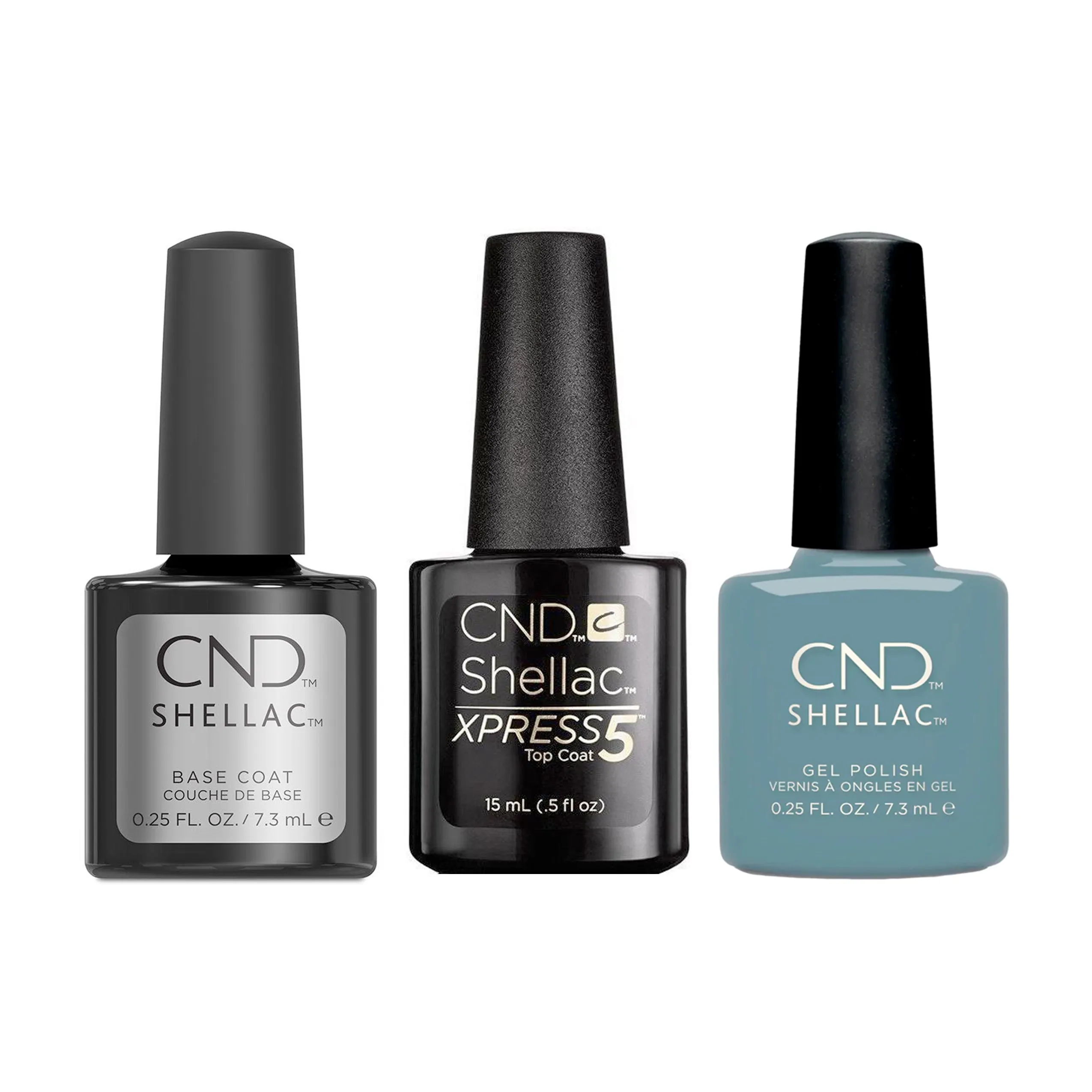 CND - Shellac Xpress5 Combo - Base, Top & Morning Dew (0.25 oz)