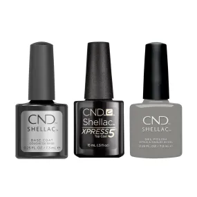 CND - Shellac Xpress5 Combo - Base, Top & Skipping Stones (0.25 oz)