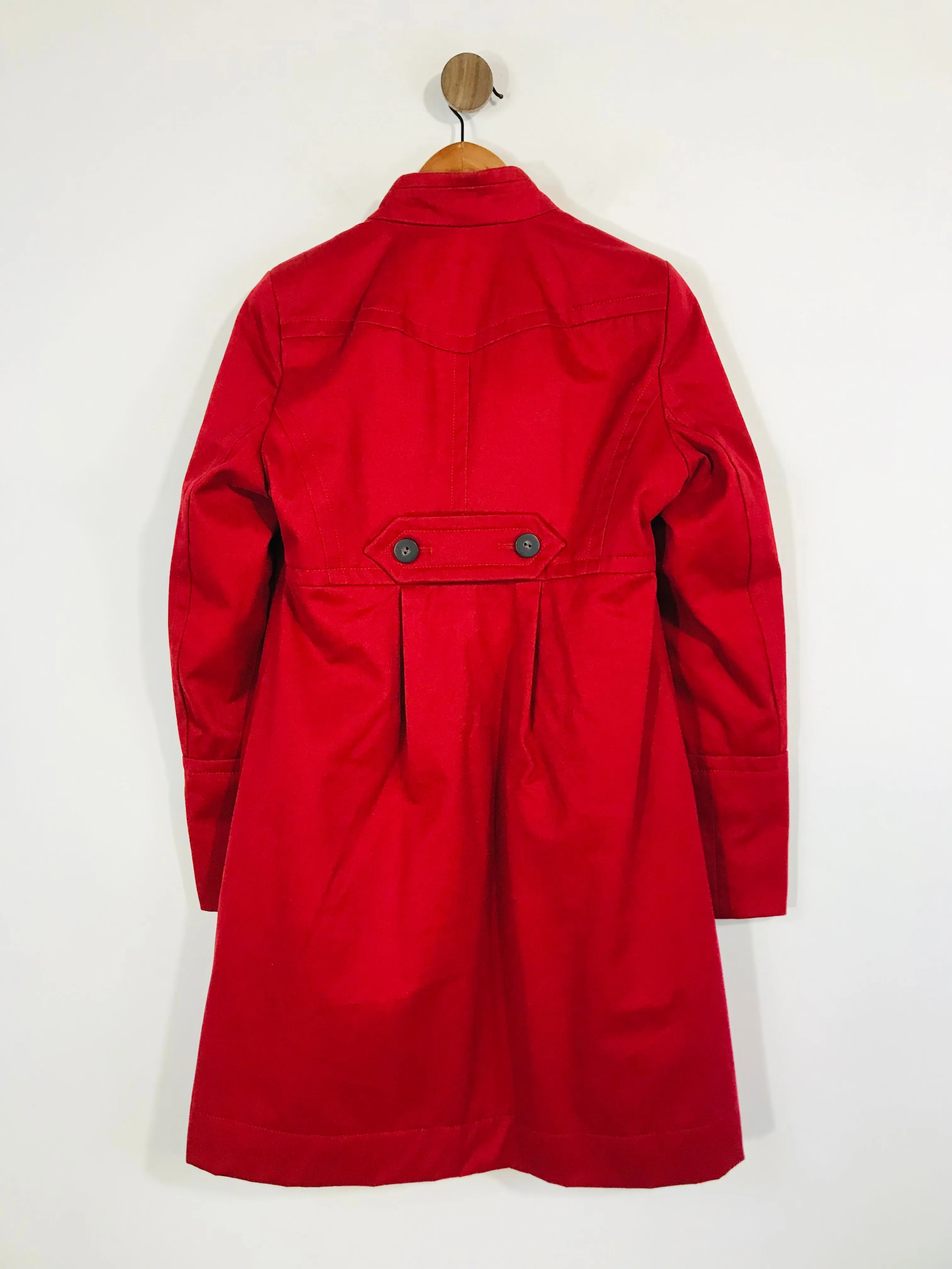 Comptoir des Cotonniers Women's Cotton Long Overcoat Coat | EU38 UK10 | Red