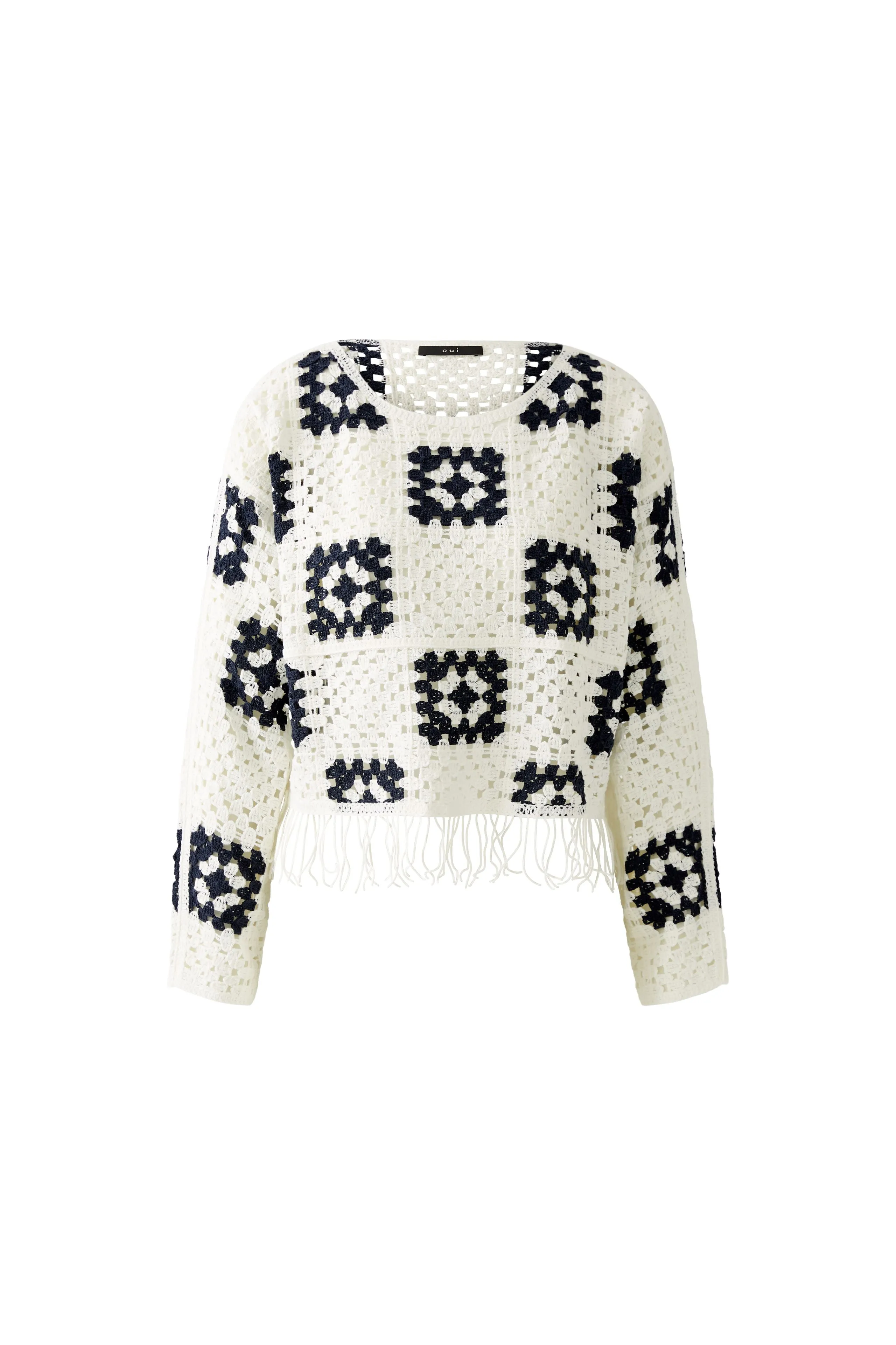 Crotchet Jumper - White/Black