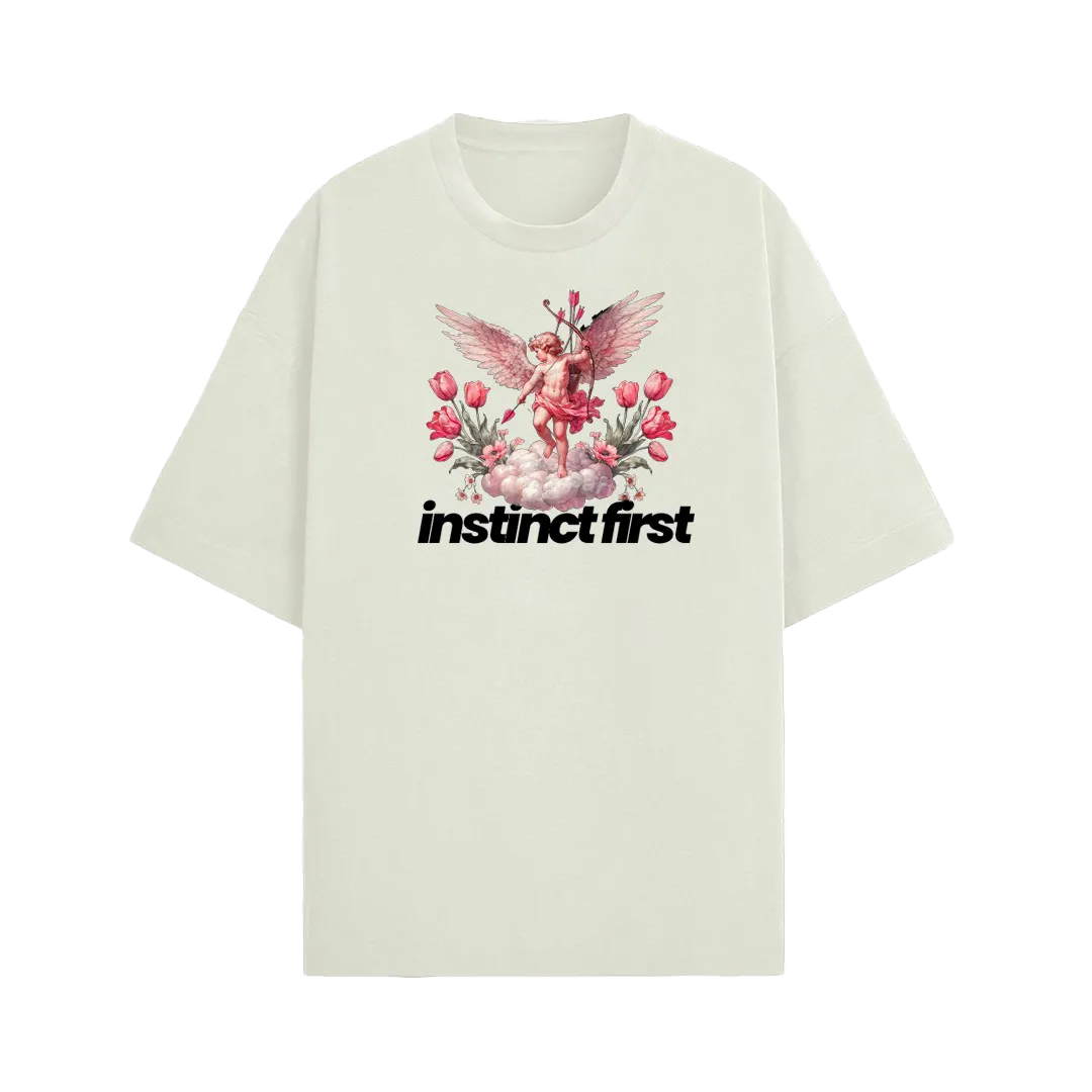 Cupid's Instinct Oversized T-shirt- Off-White